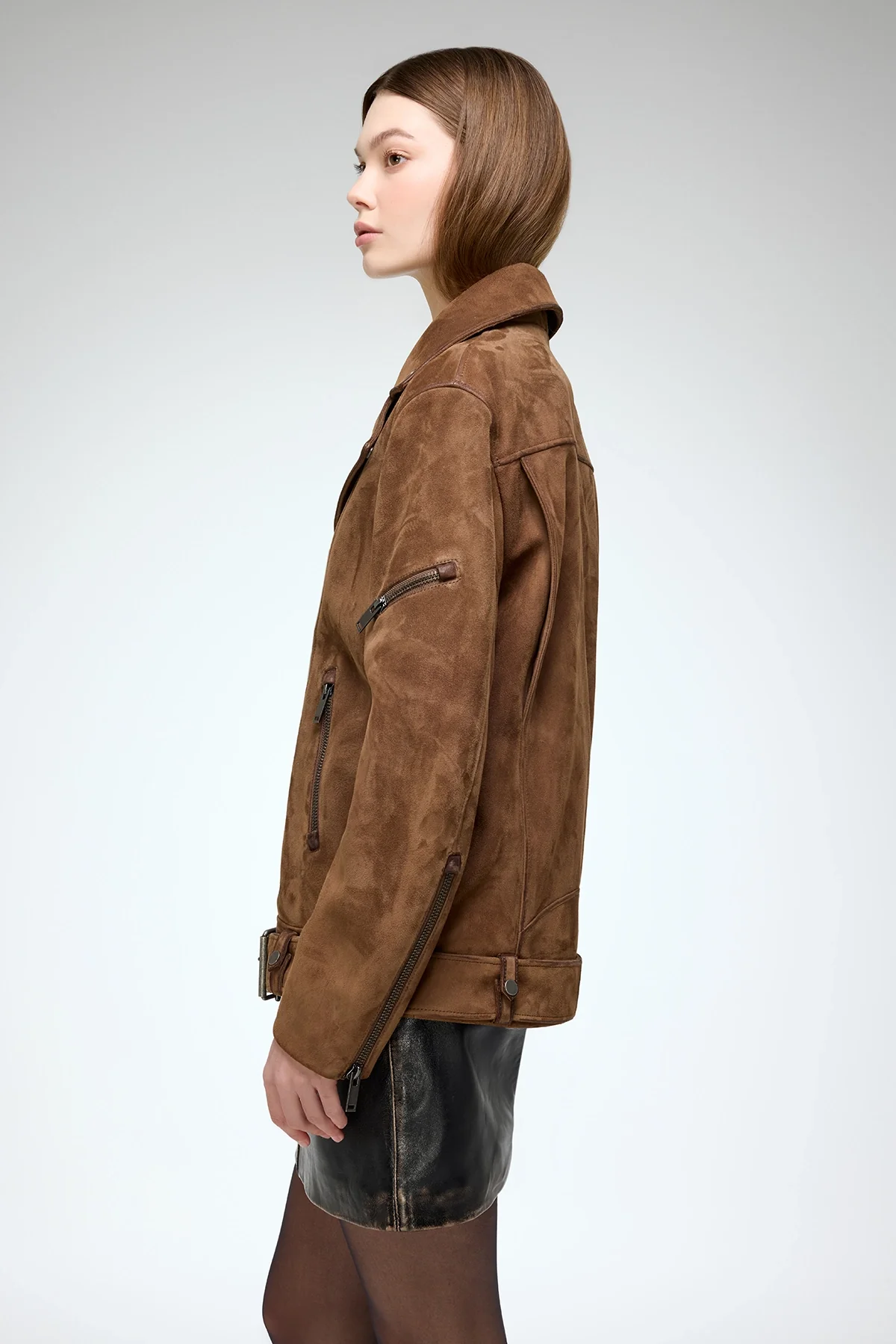 Ada - Brown Leather Jacket - Image 4