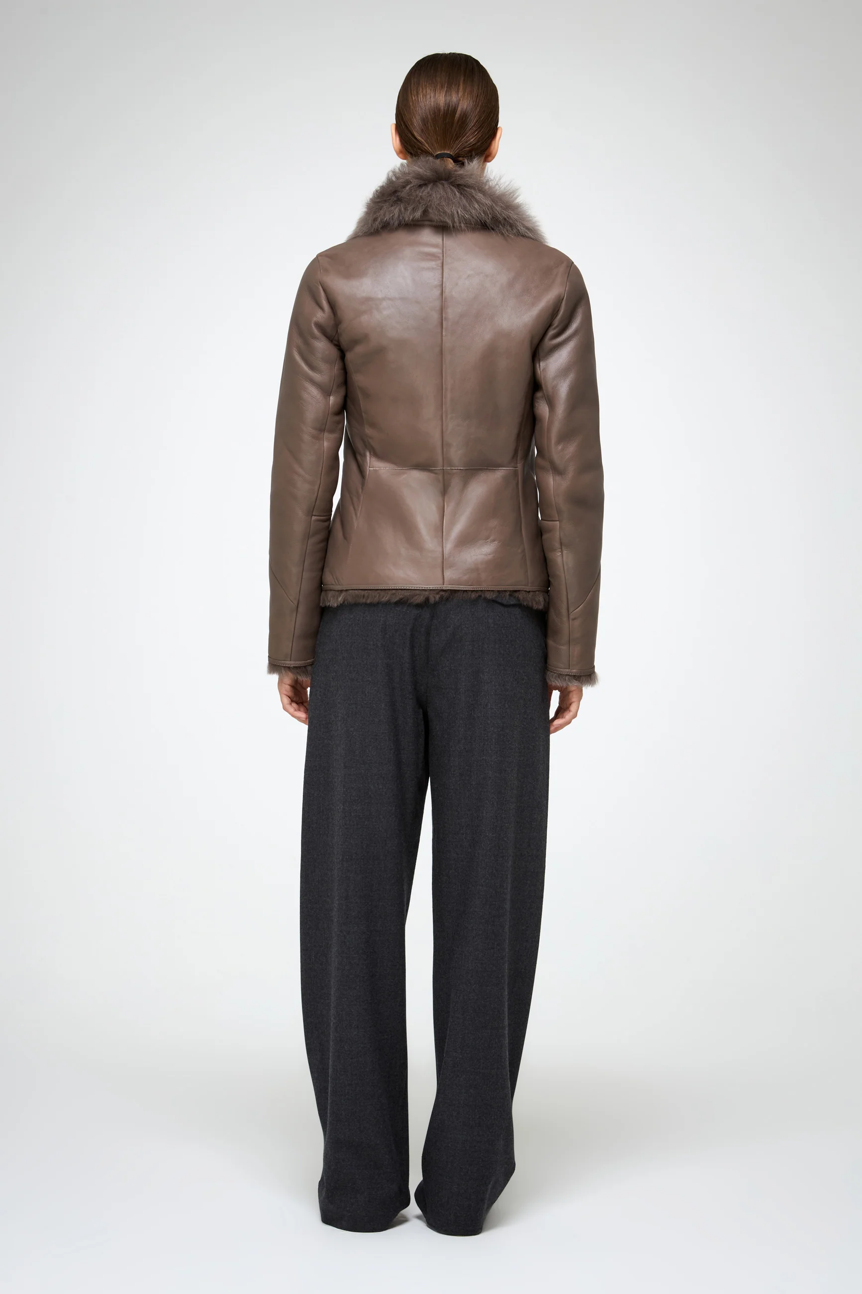 Adila - Clotho Nude Shearling Jacket - Image 6