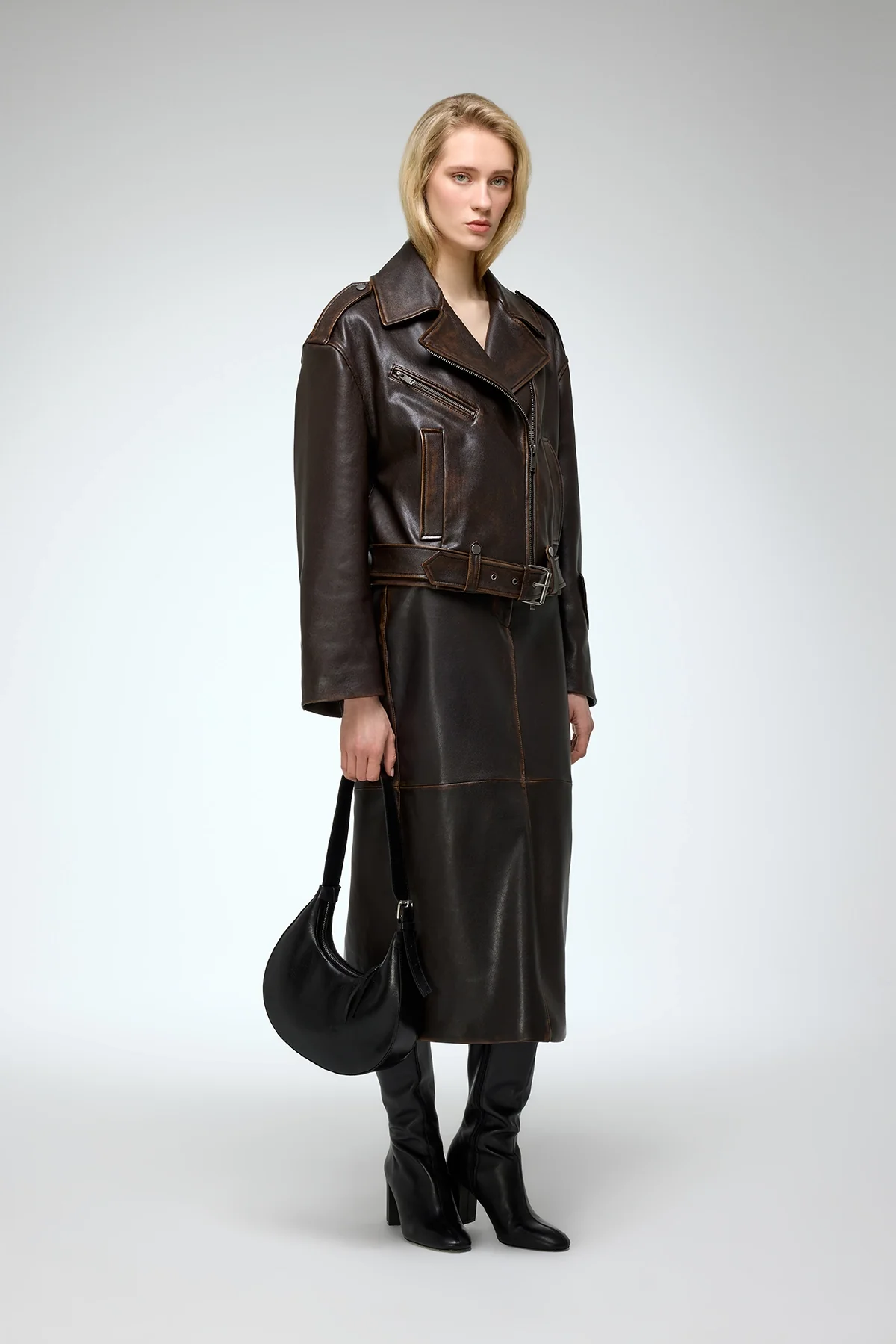 Anya - Brown Leather Jacket - Image 4