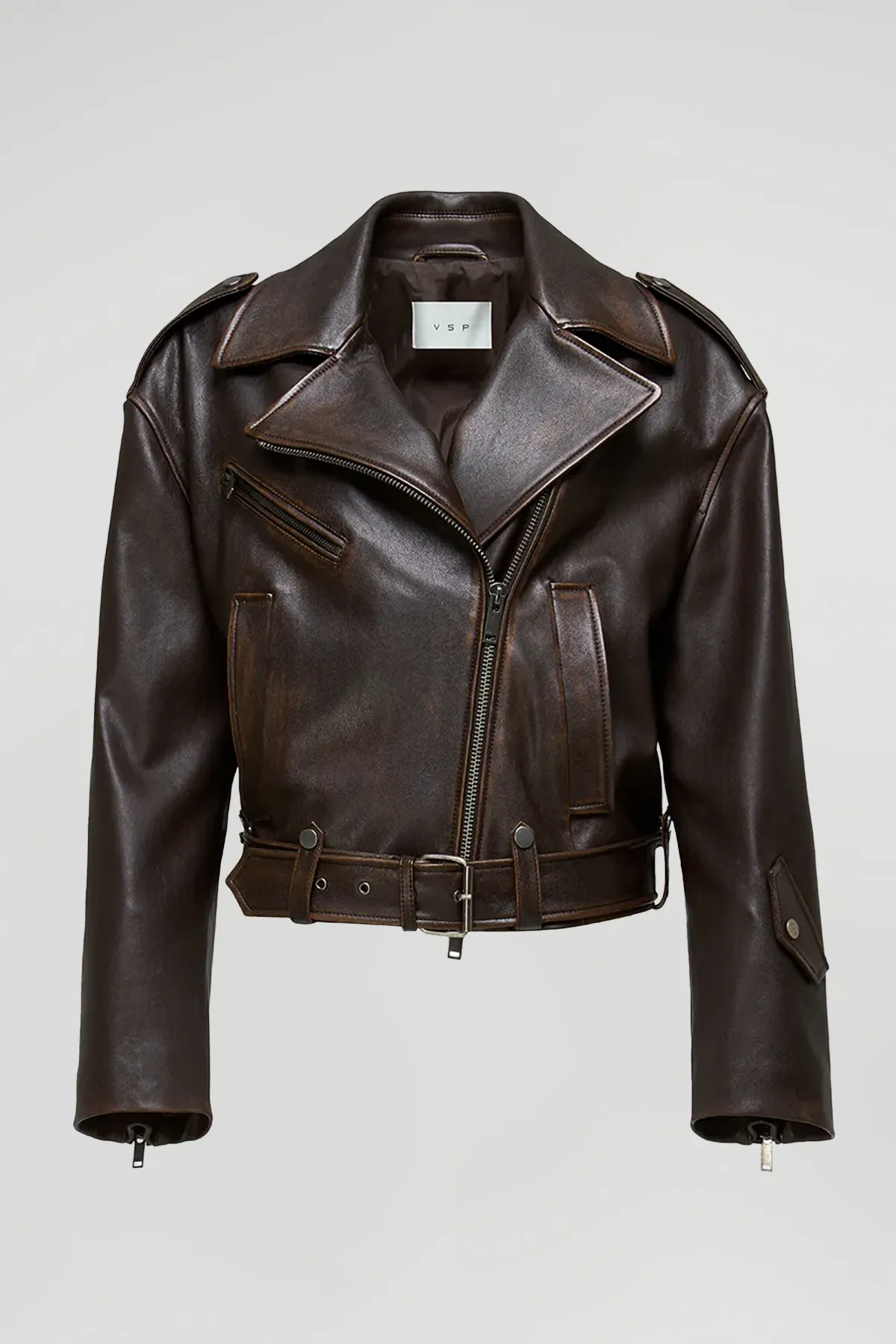 Anya - Brown Leather Jacket - Image 5