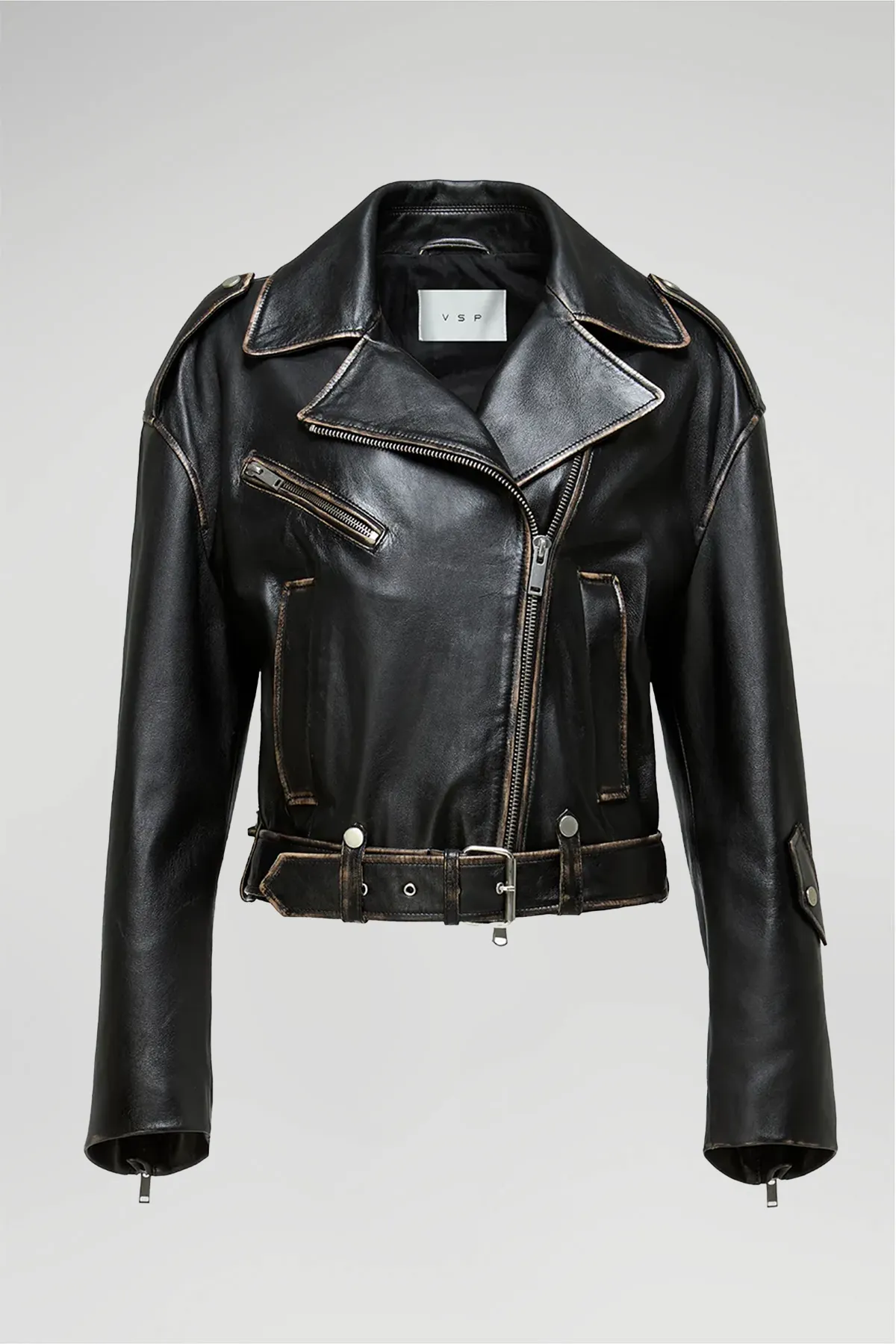 Anya - Dark Brown Leather Jacket - Image 6