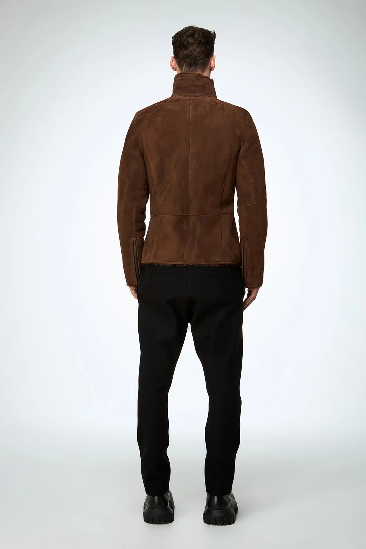 Bastien - Dark Brown Shearling Jacket - Image 7