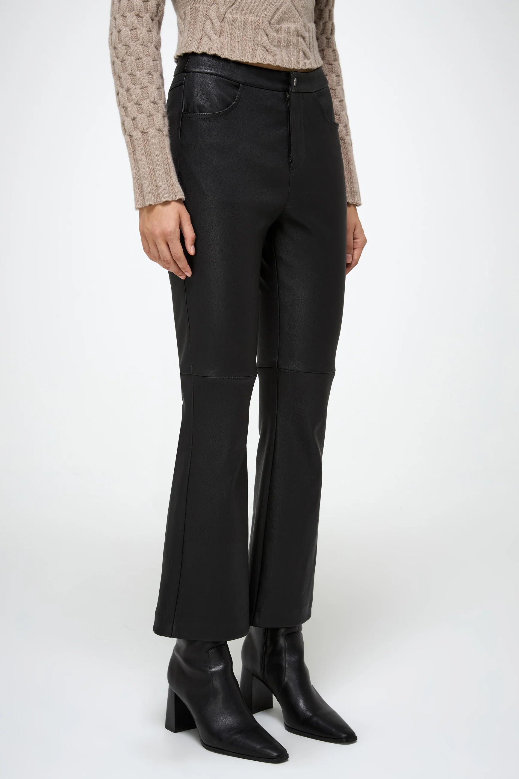 Ambre - Black Leather Pant - Image 4