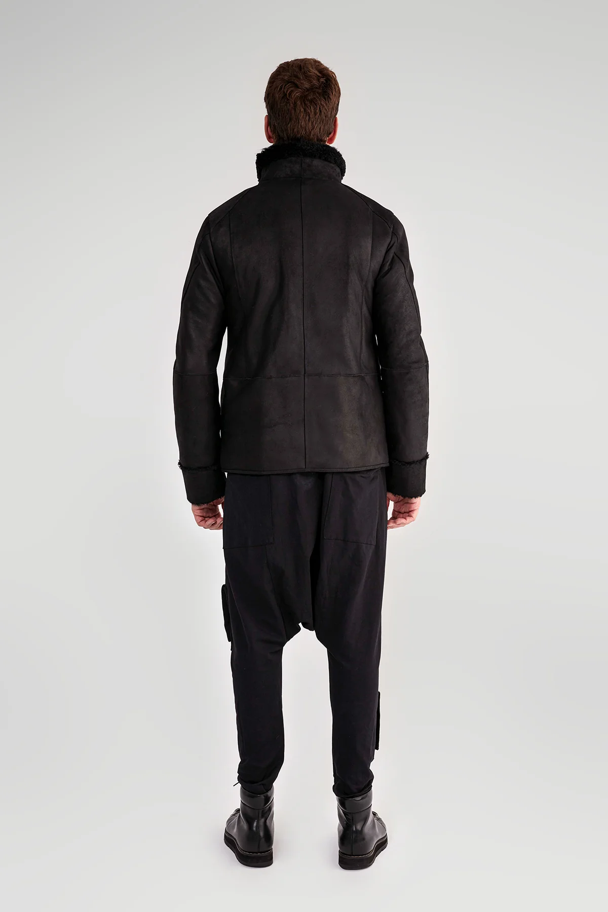 Milo - Black Shearling Coat - Image 6