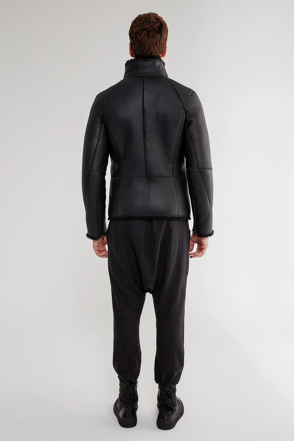 Bastien - Black Shearling Jacket - Image 5