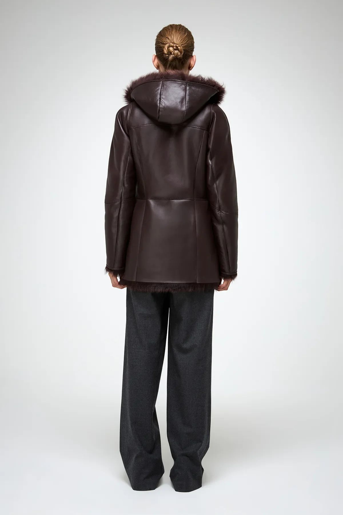 Mallory - Cherry Shearling Coat - Image 7