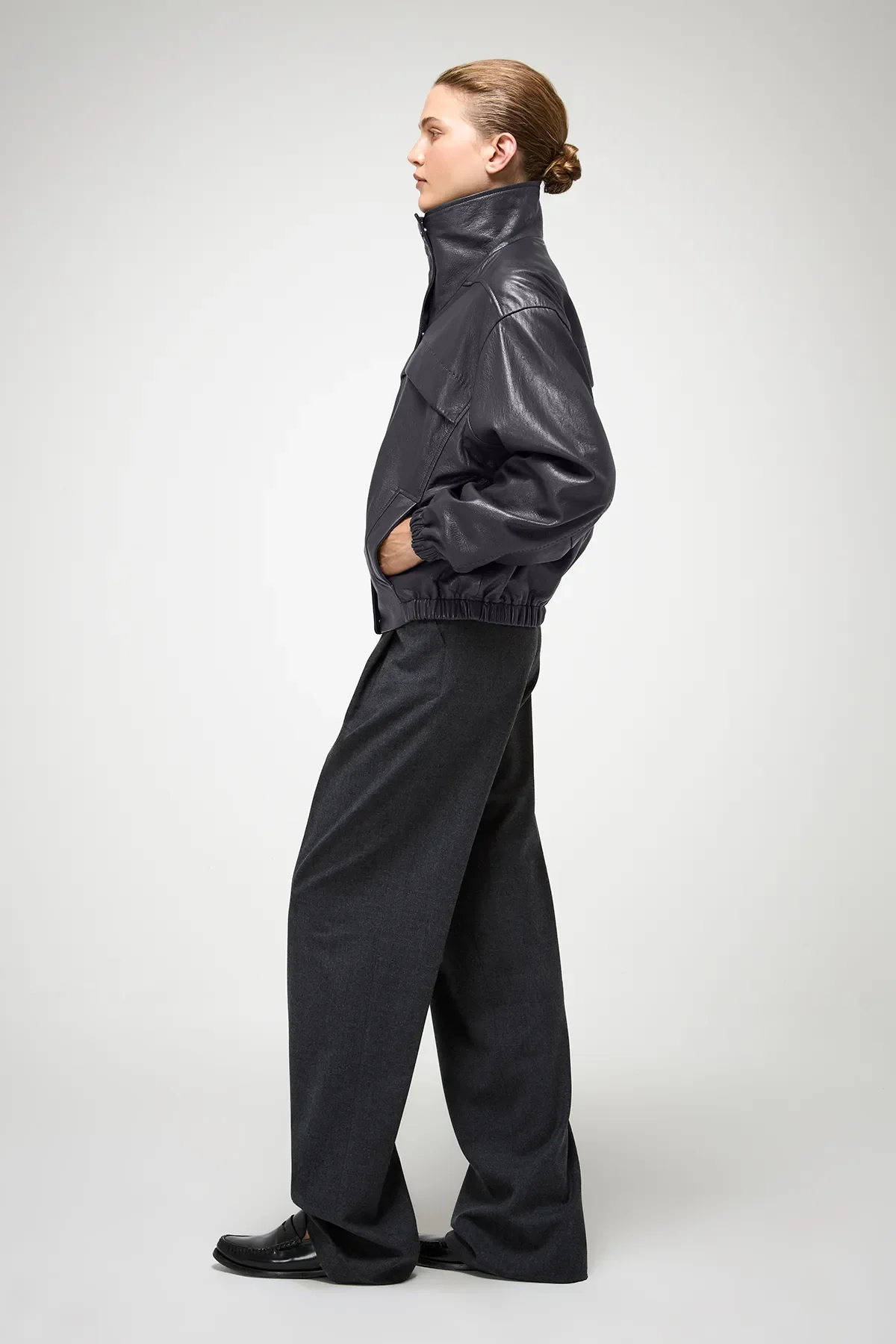 Eli - Anthracite Leather Jacket - Image 4