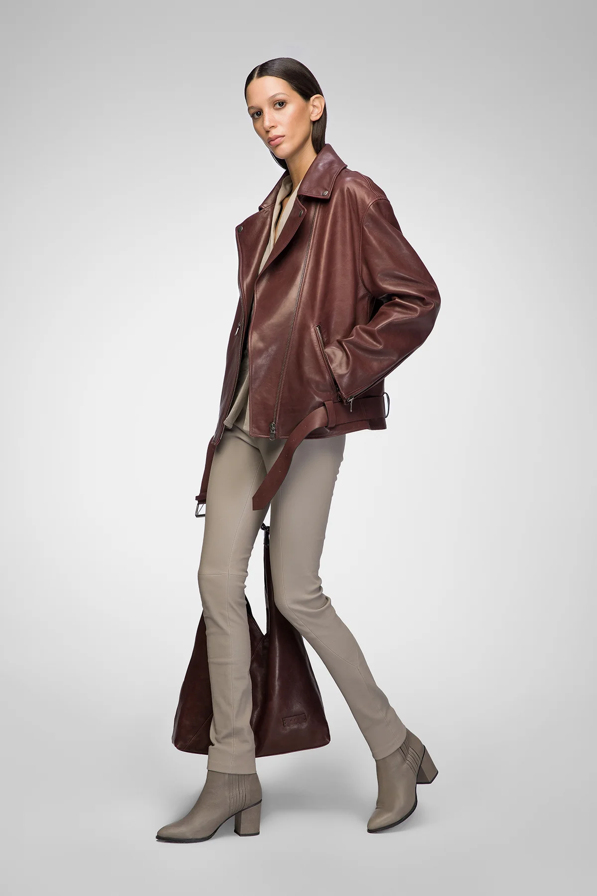 Gisele - Cherry Leather Jacket - Image 3