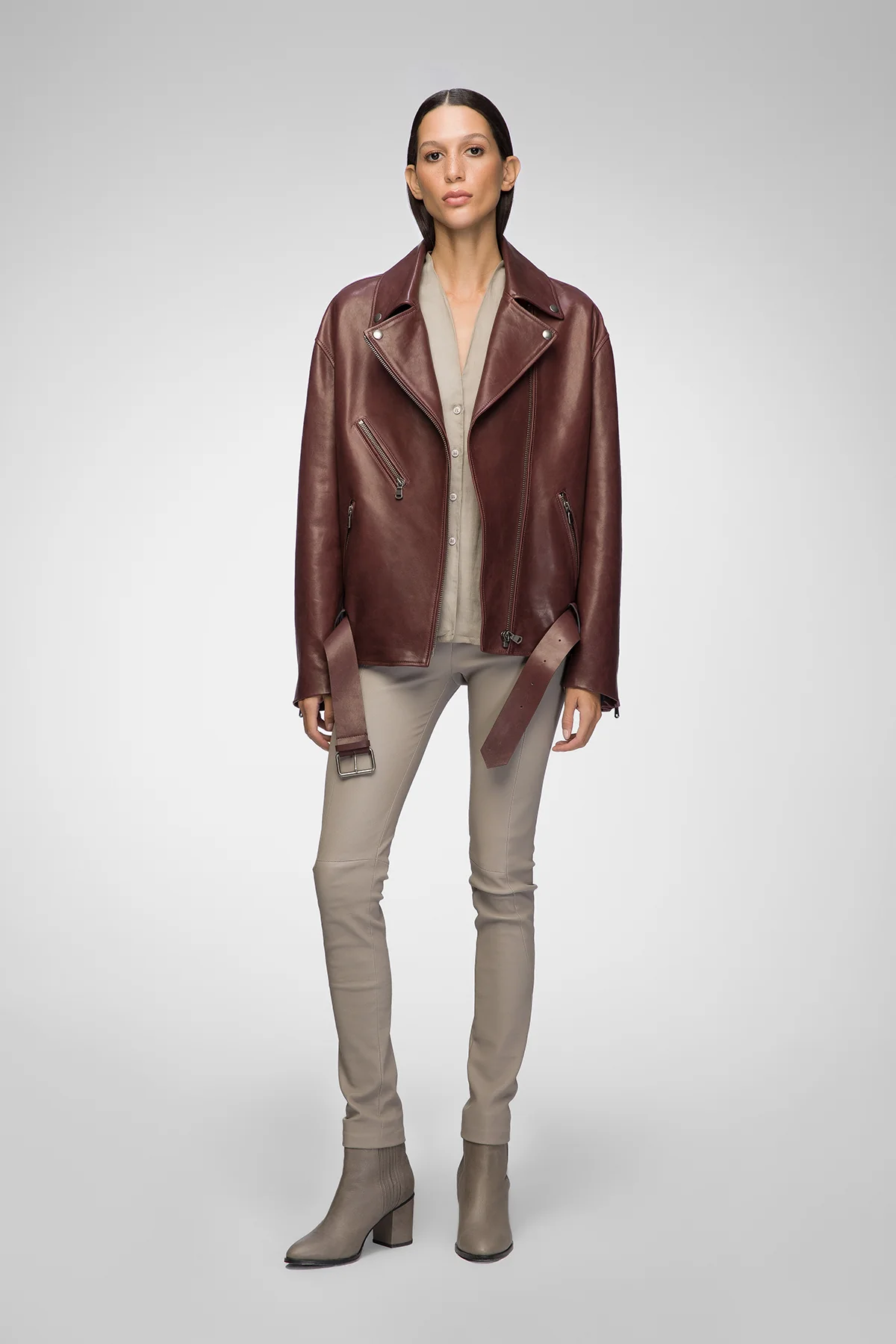 Gisele - Cherry Leather Jacket - Image 4
