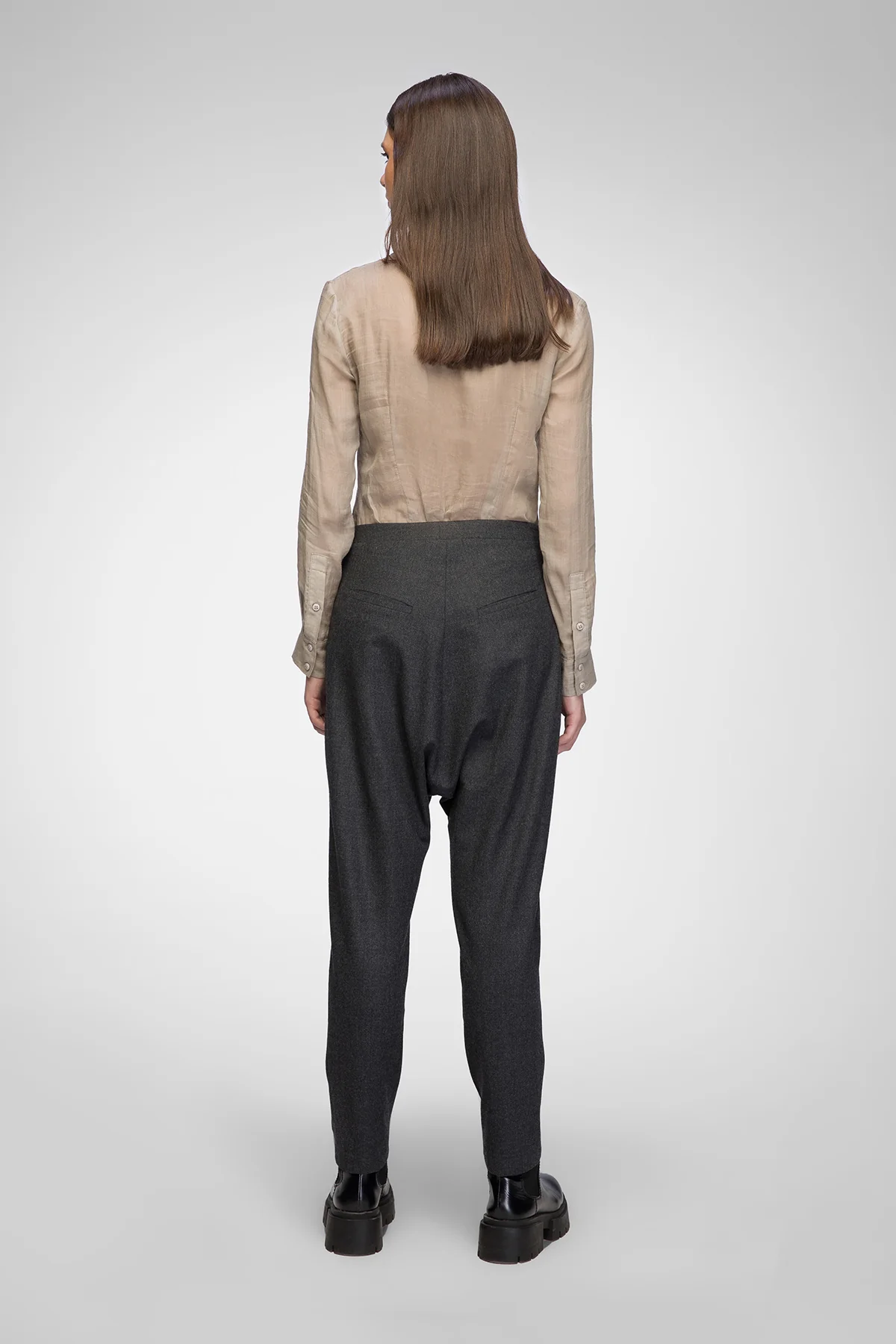 Hilda - Anthracite Wool Pant - Image 6