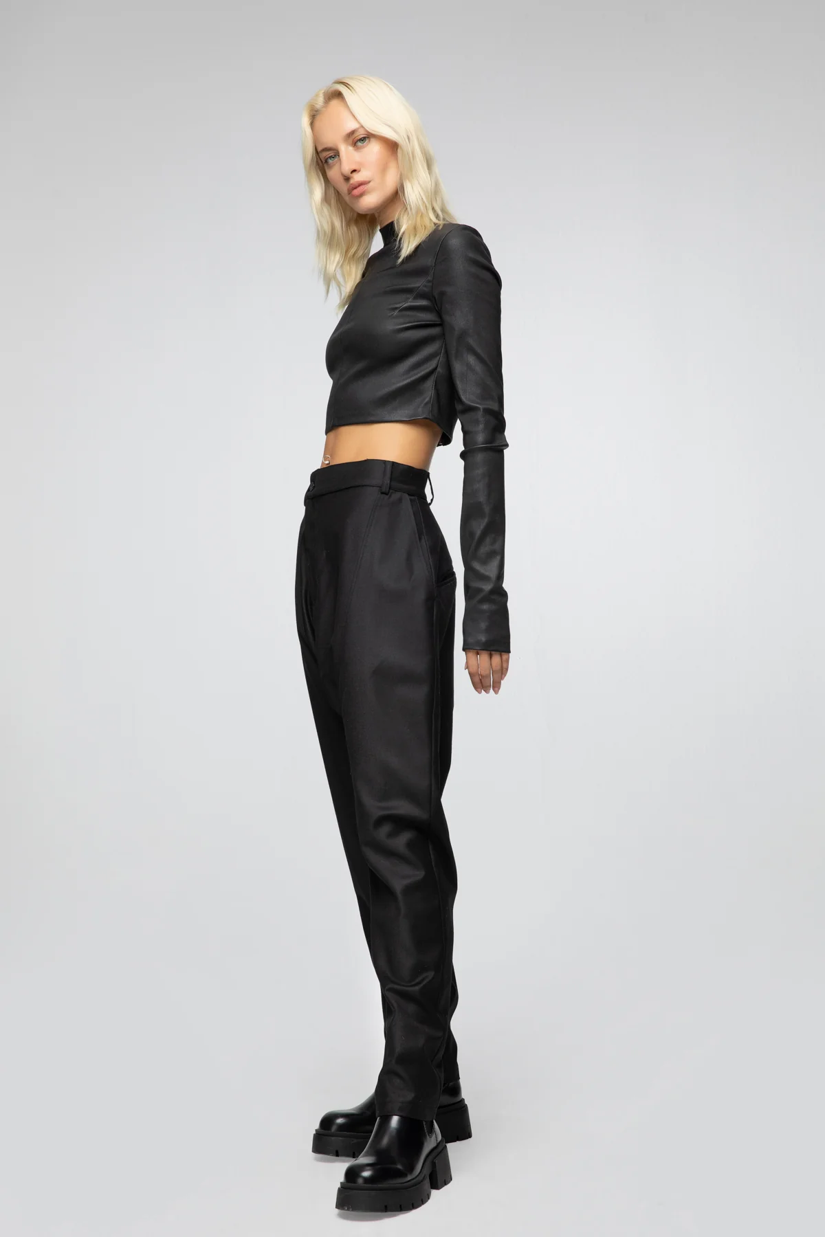 Ionna - Black Wool Pants - Image 3