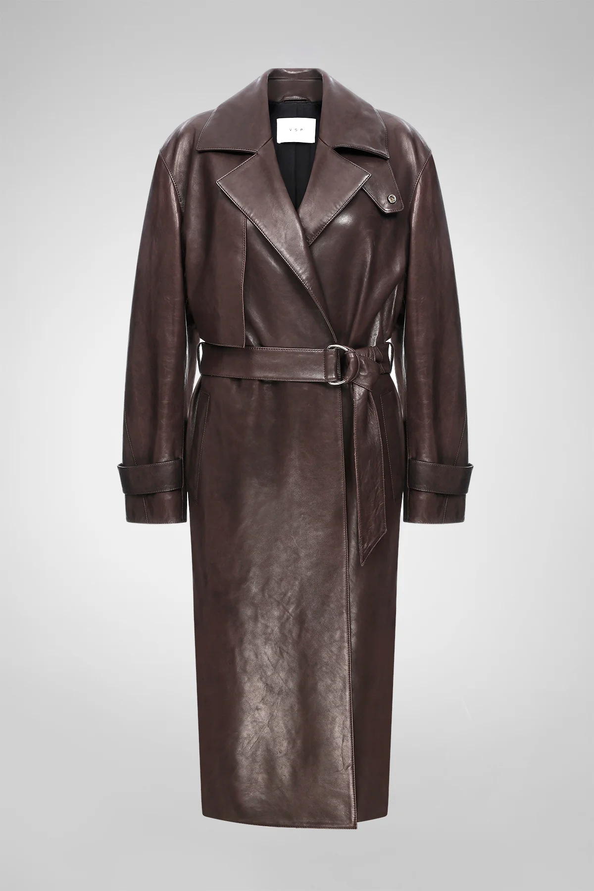 Isabelle - Brown Leather Coat - Image 5