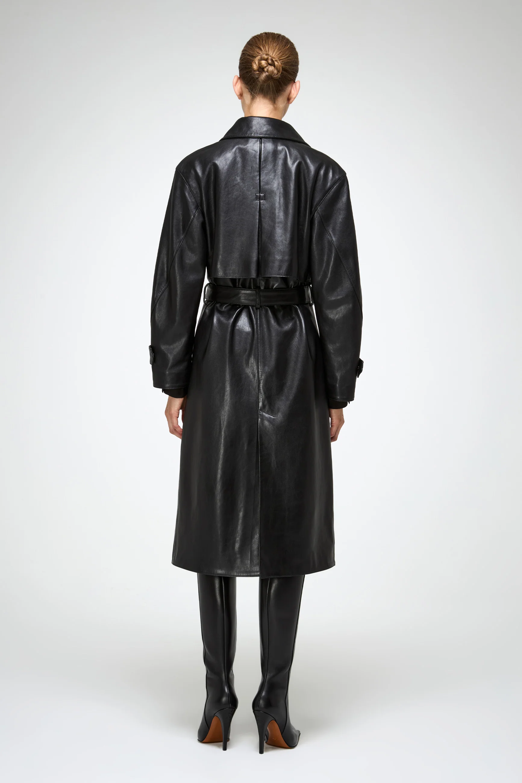 Isabelle - Black Leather Coat - Image 7