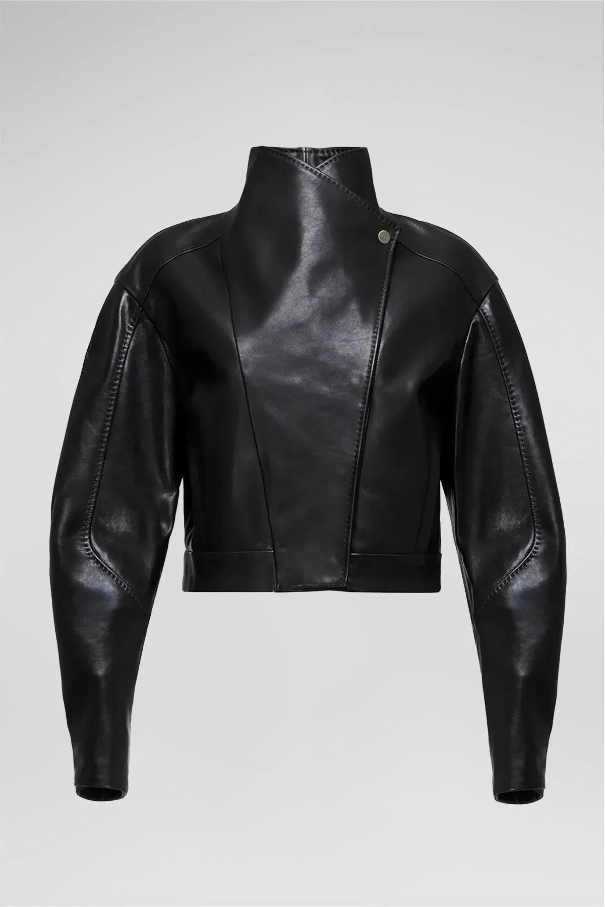 Isla - Black Leather Jacket - Image 4