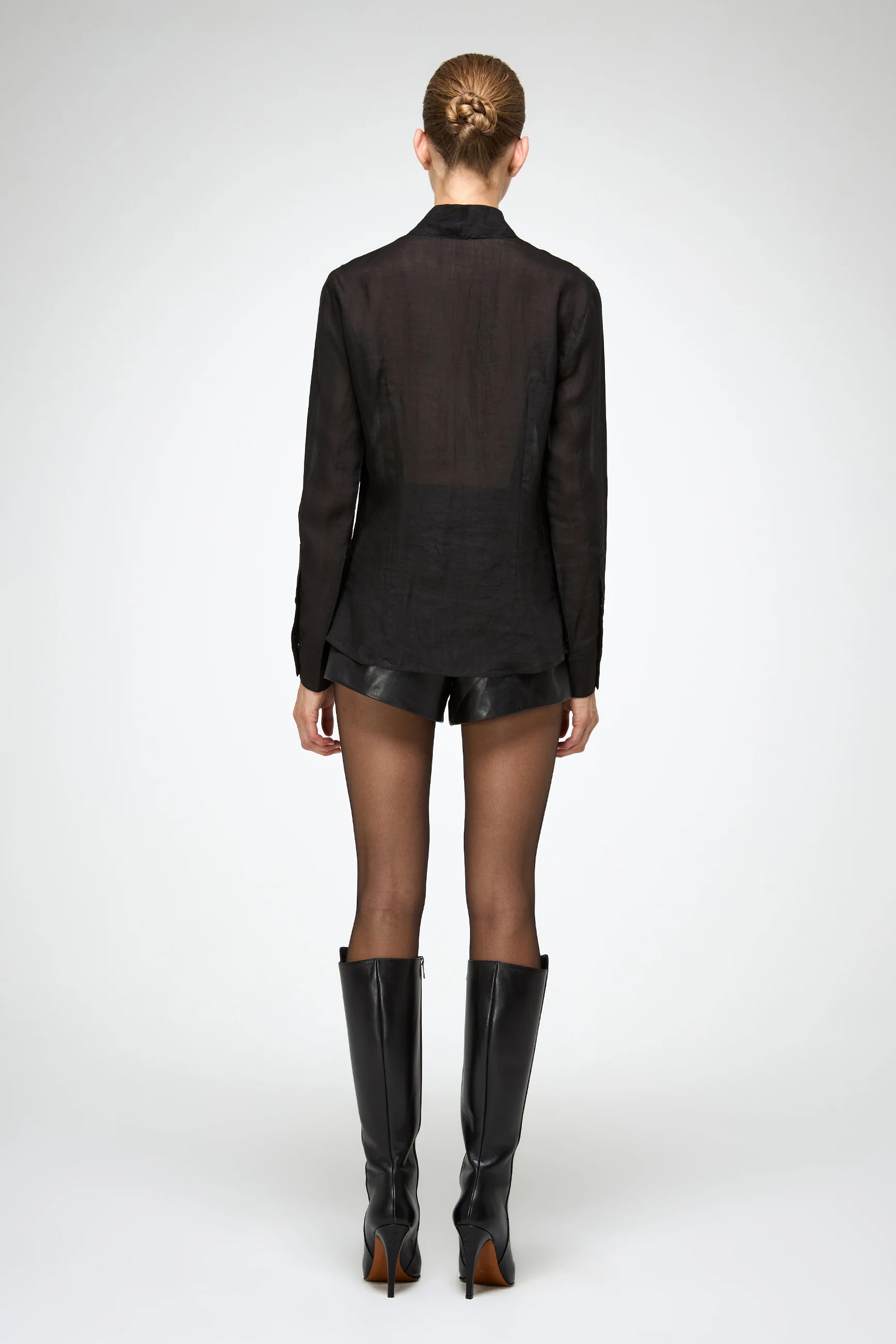 Iva - Ramie Black Shirt - Image 6