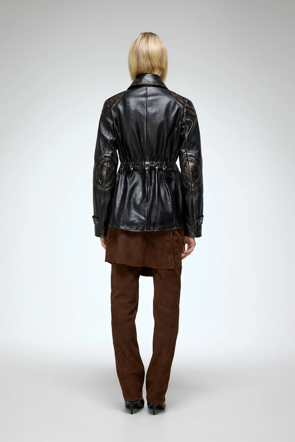 Joan - Black Leather Jacket - Image 5