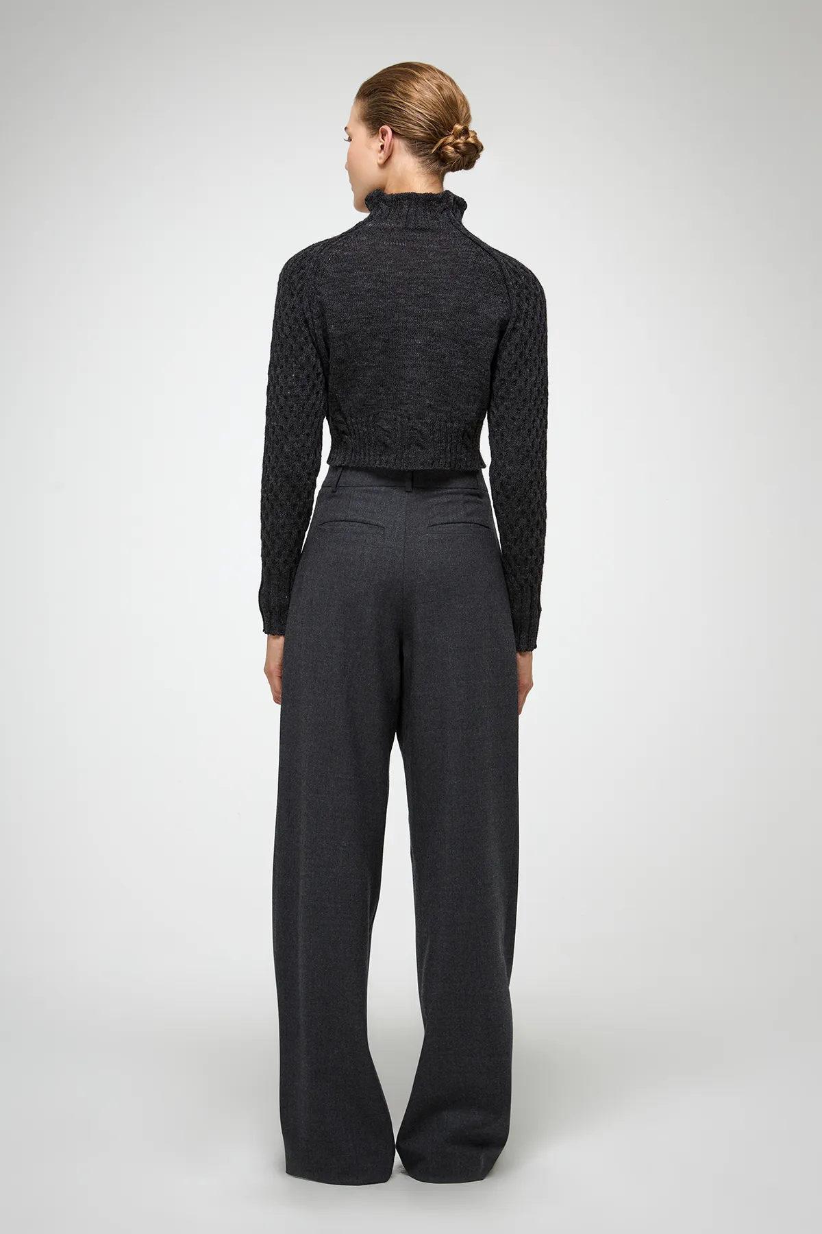 Jody - Anthracite Wool Pants - Image 5