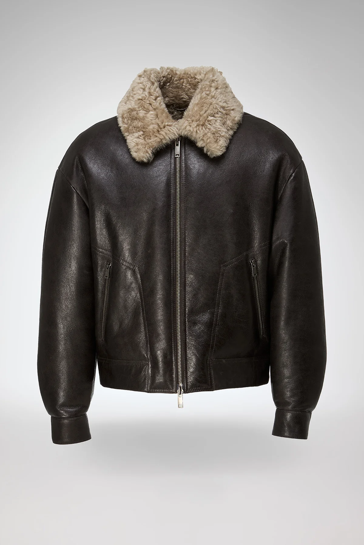 John - Anthracite Shearling Jacket - Image 5