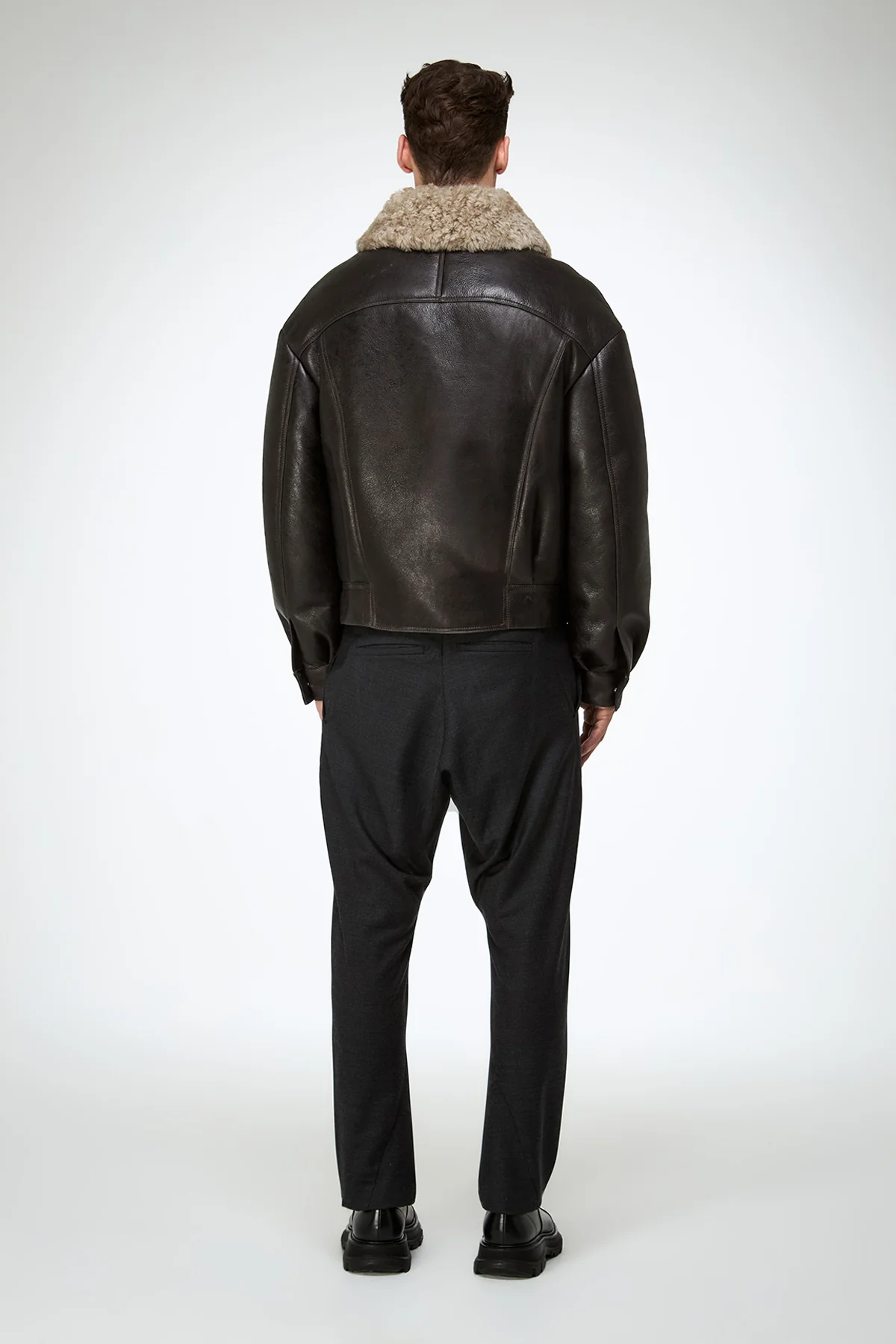 John - Anthracite Shearling Jacket - Image 6