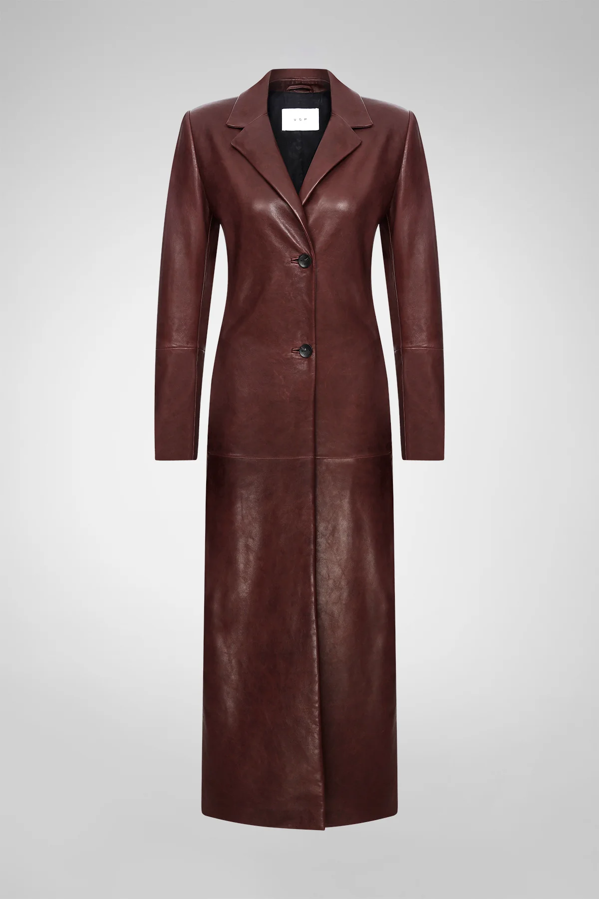 Laurence - Cherry Leather Coat - Image 5