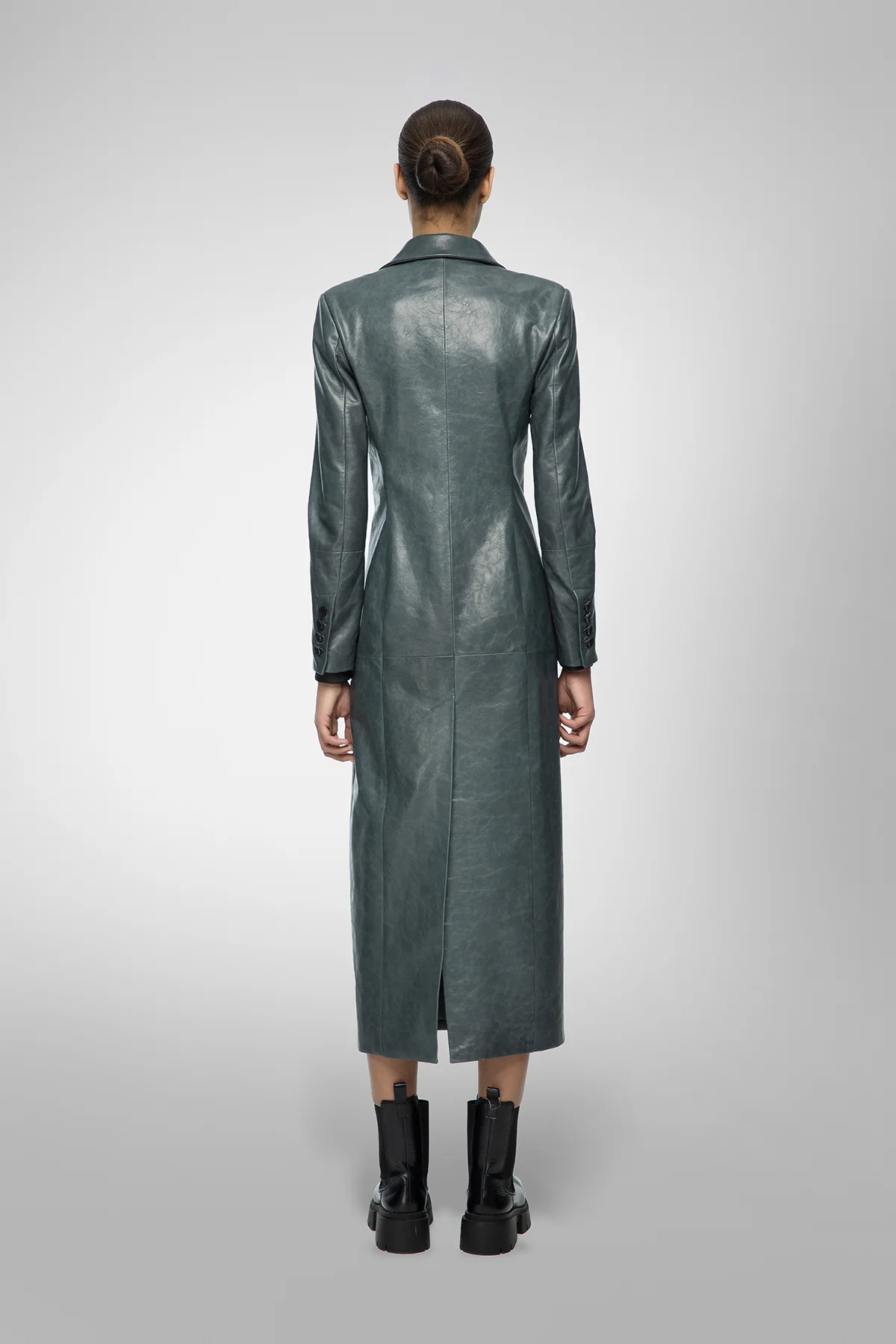 Laurence - Indigo Leather Coat - Image 7
