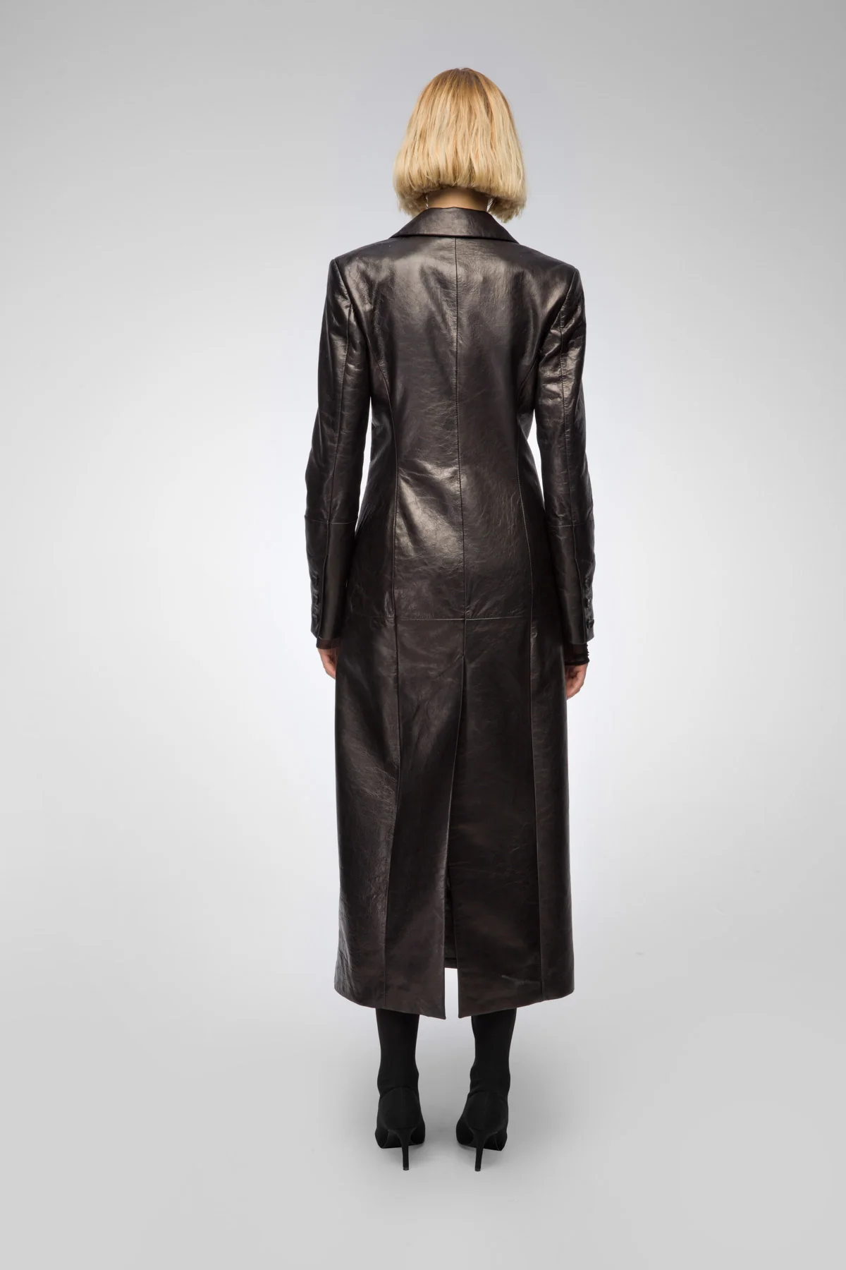 Laurence - Black Leather Coat - Image 4