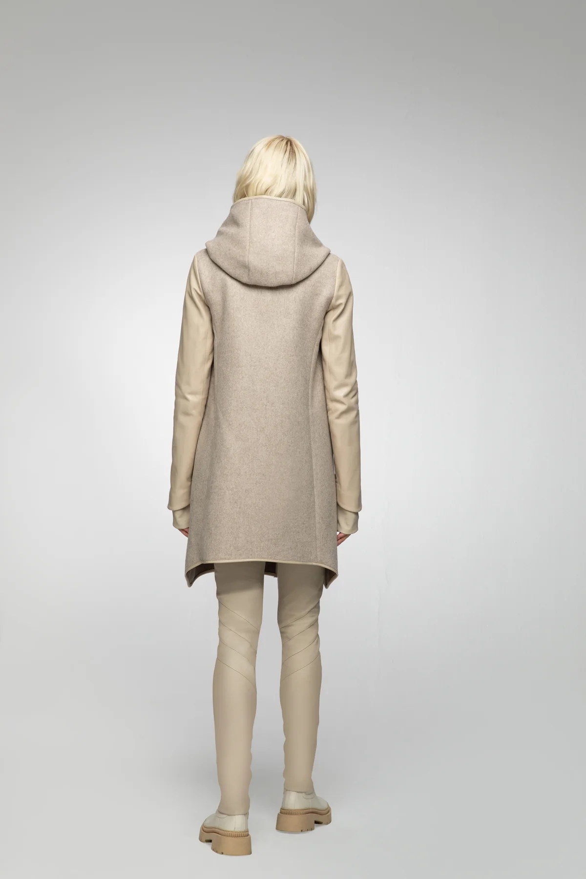Lea - Latte Wool Coat - Image 4