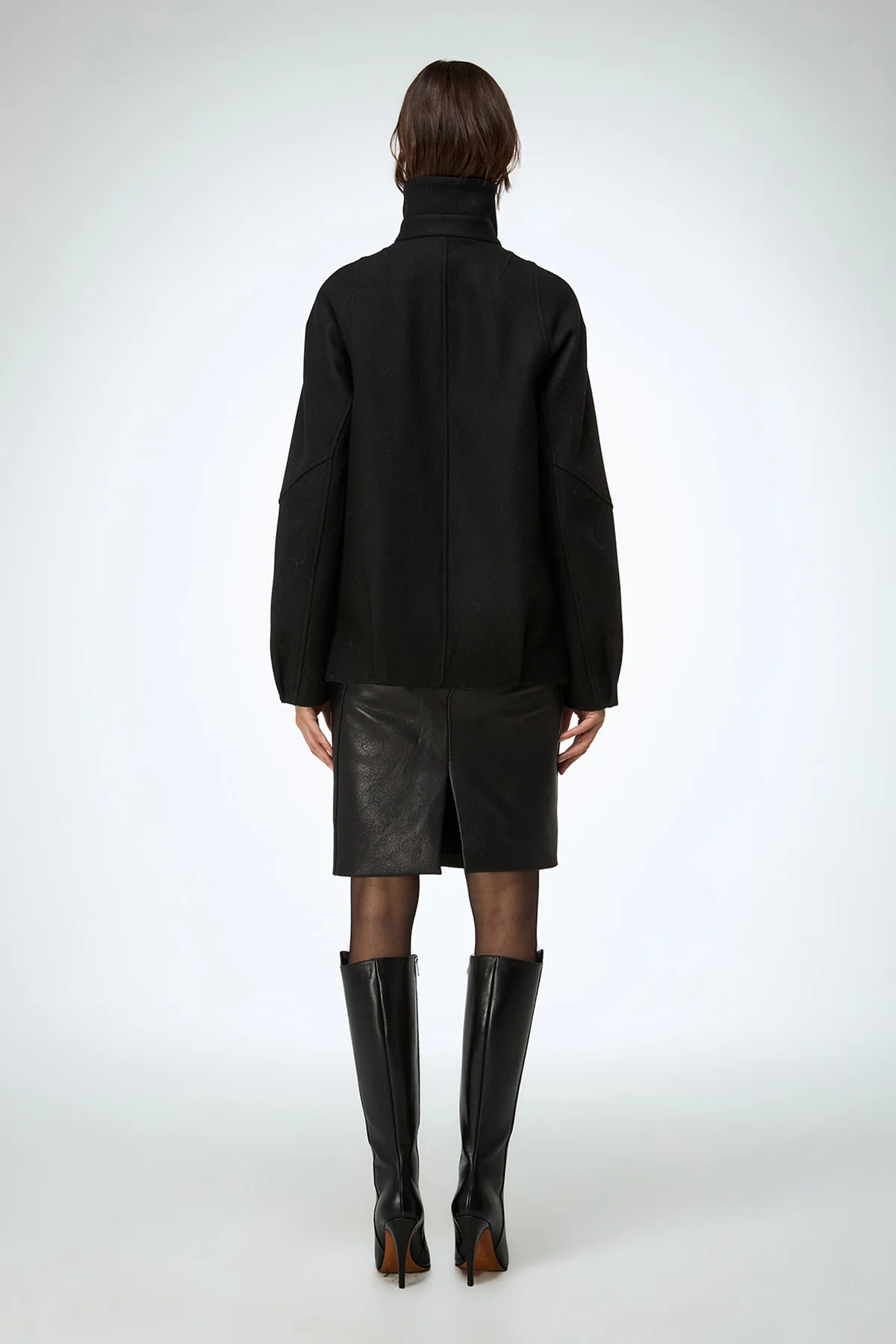 Lilie - Black Wool Coat - Image 7