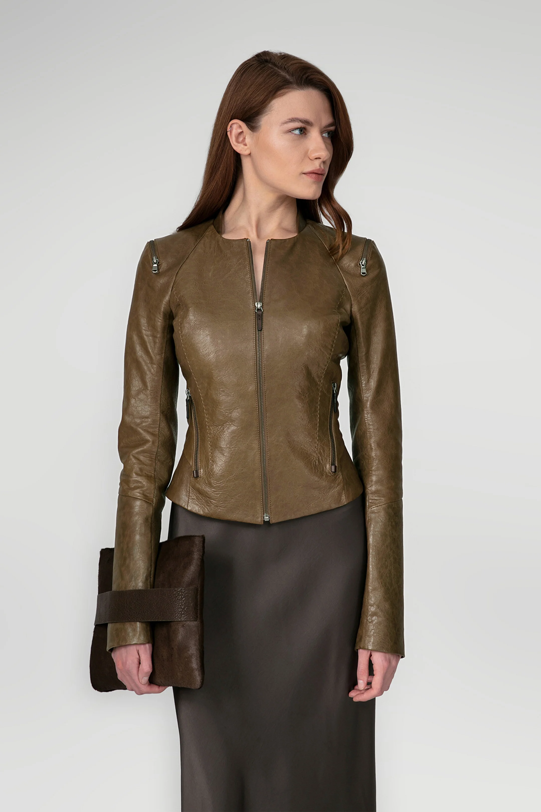 Lola - Brown Leather Jacket - Image 3