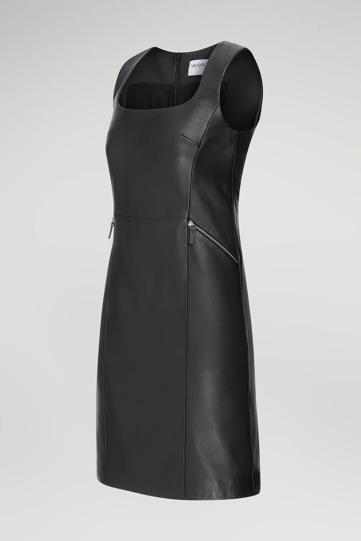 Macia - Black Leather Dress - Image 6
