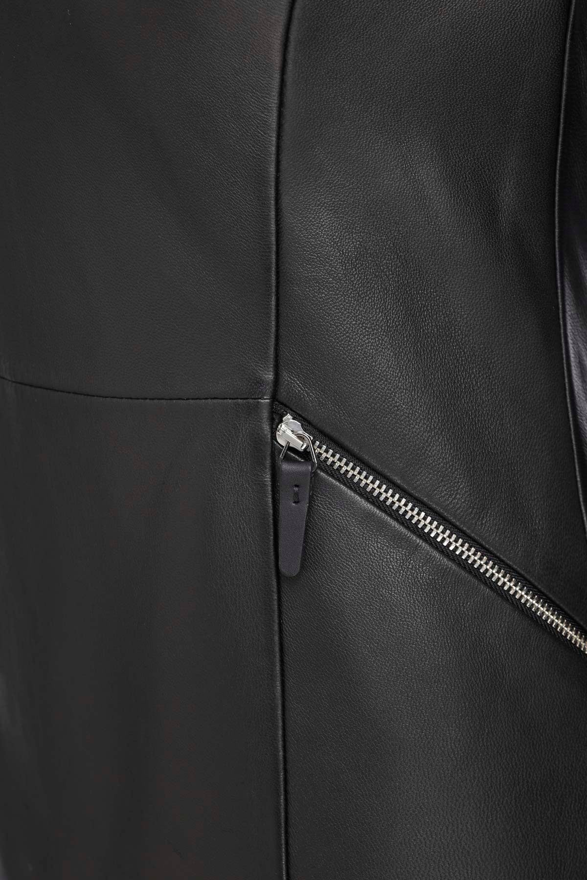 Macia - Black Leather Dress - Image 7