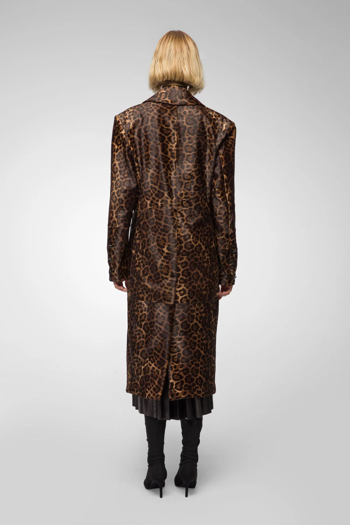 Margueritte - Brown Leopard Shearling Coat - Image 4