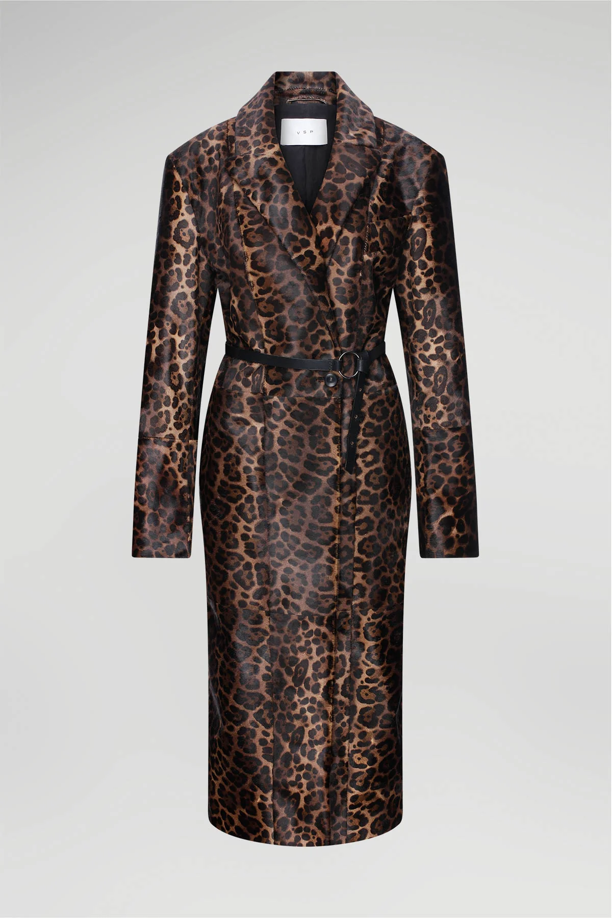 Margueritte - Brown Leopard Shearling Coat - Image 5