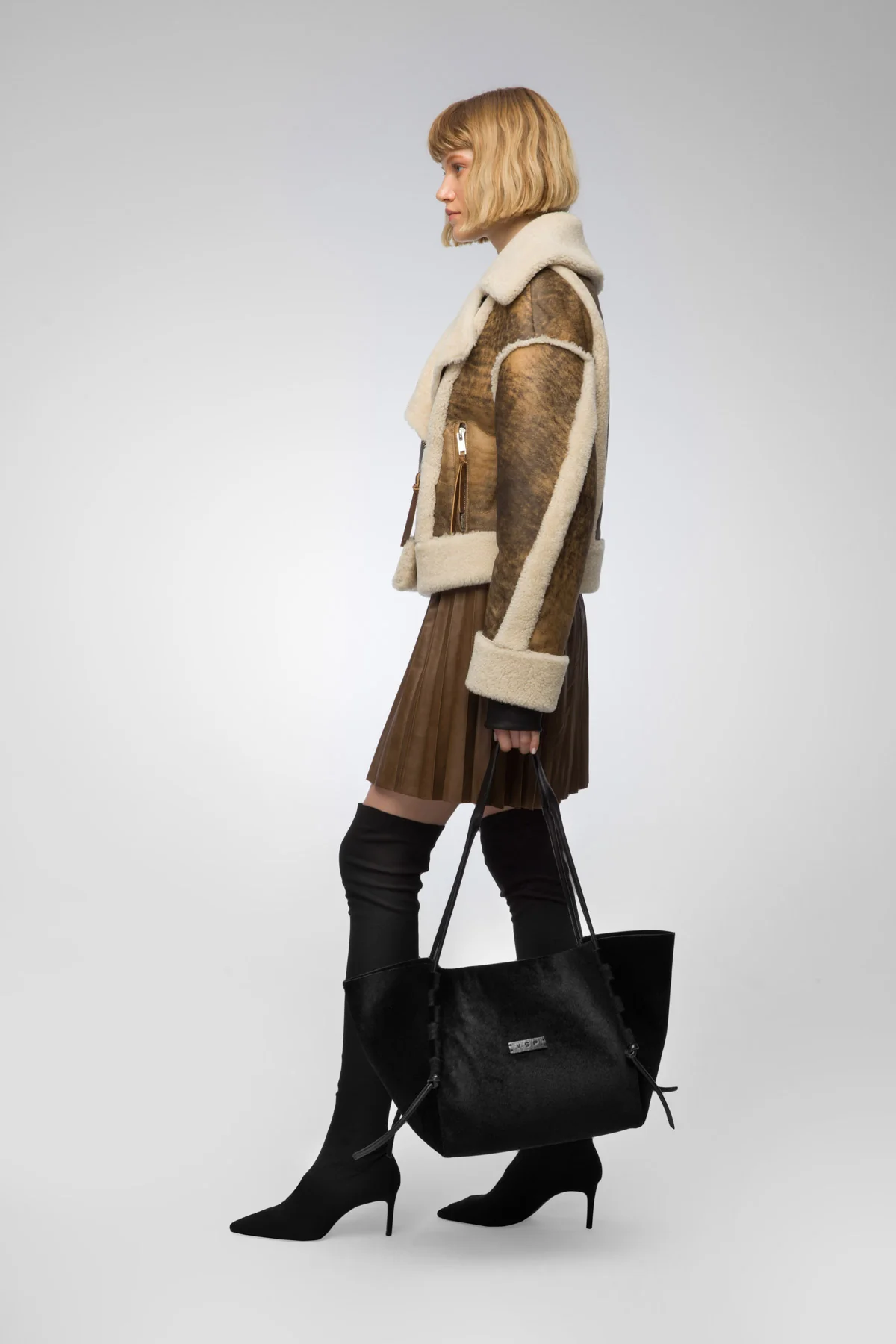 Marion - Brown Shearling Jacket - Image 4