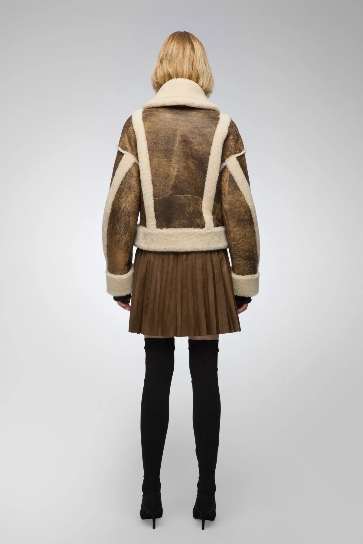 Marion - Brown Shearling Jacket - Image 5