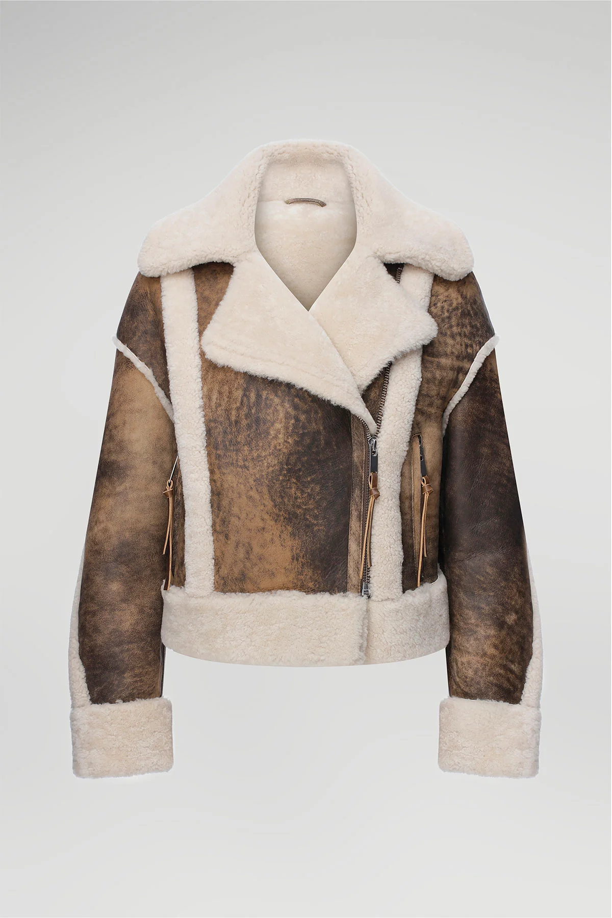 Marion - Brown Shearling Jacket - Image 6