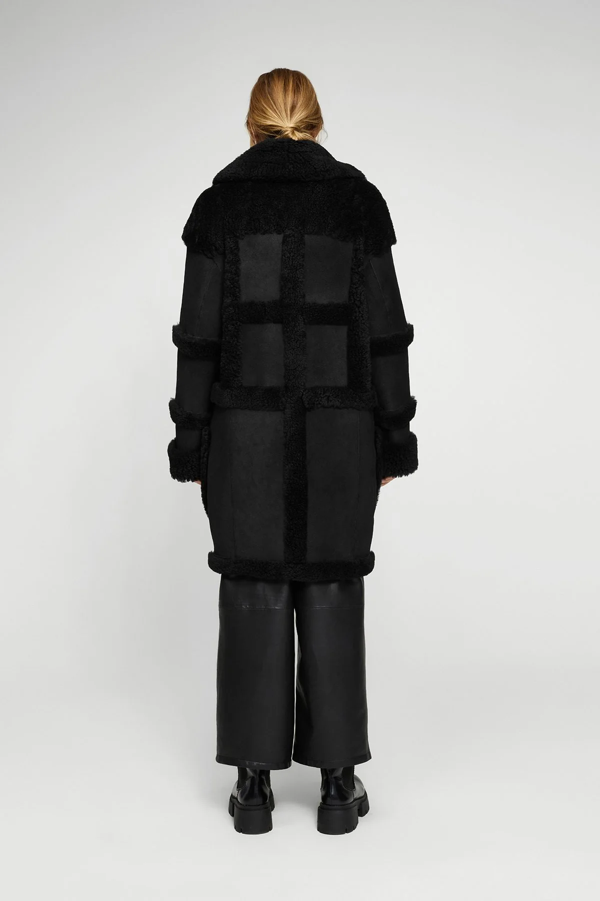 Melody - Black Shearling Coat - Image 7