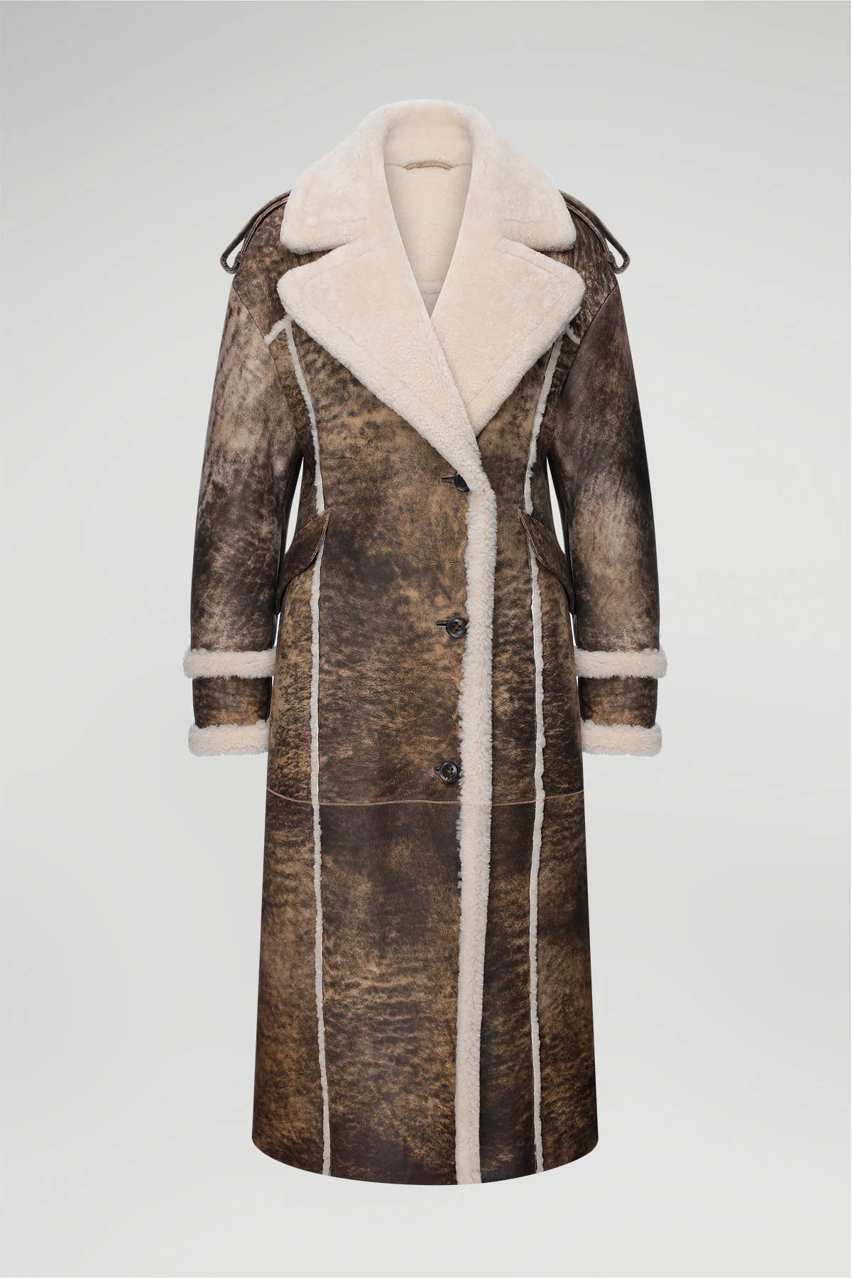 Morgane - Brown Shearling Coat - Image 5