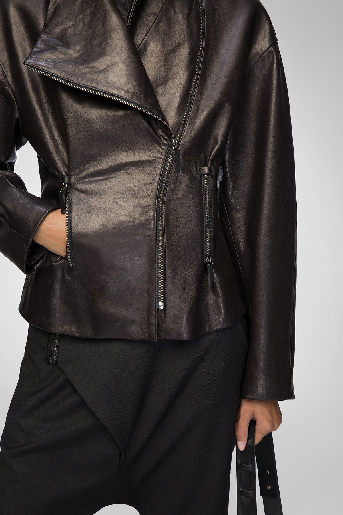 Nadia - Black Leather Jacket - Image 5
