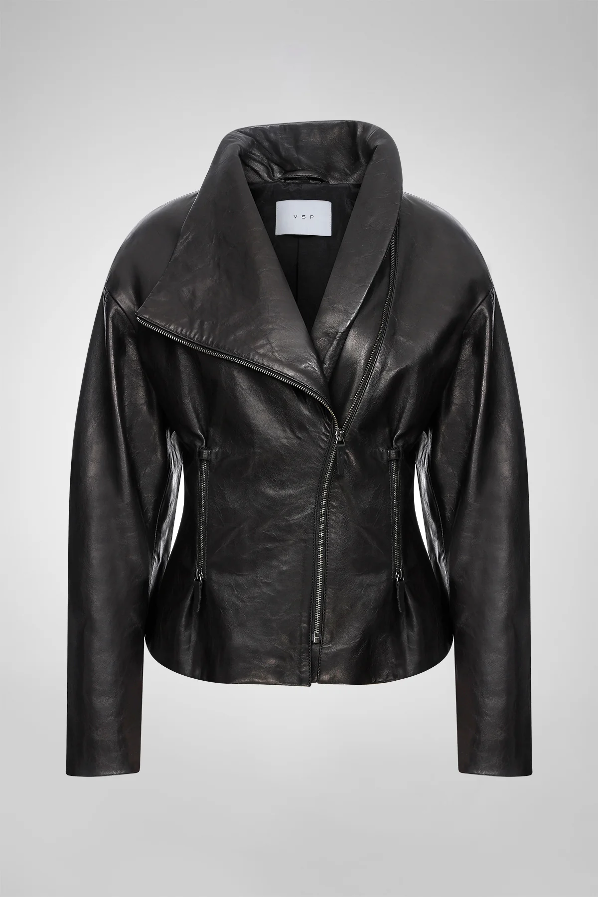 Nadia - Black Leather Jacket - Image 6