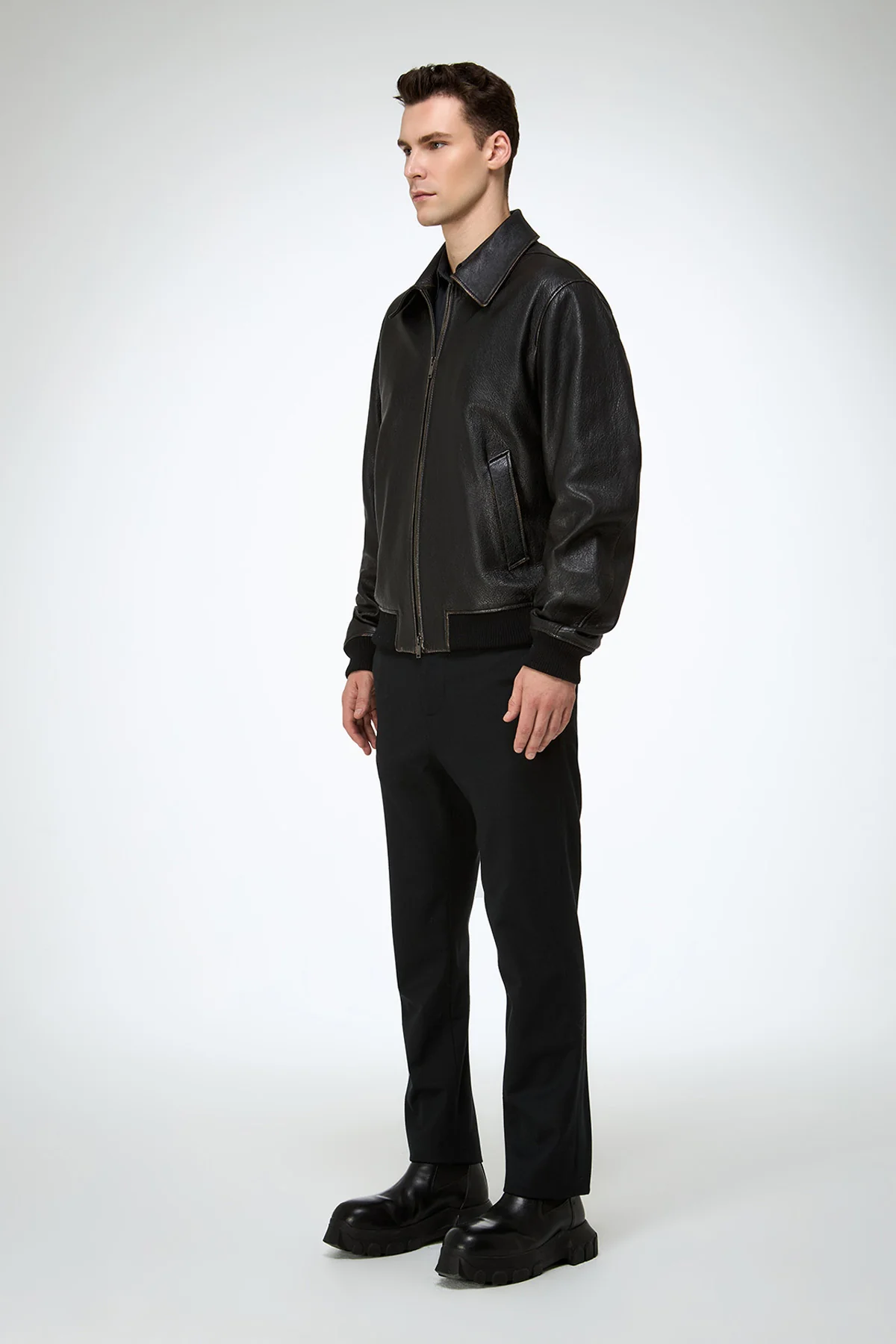 Niccolo - Dark Brown Leather Jacket - Image 5