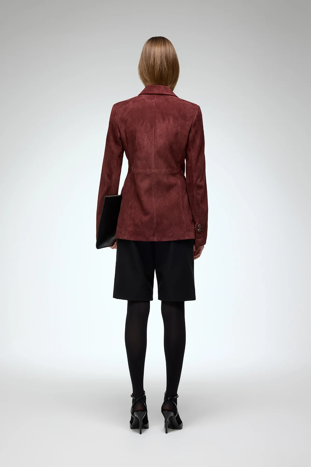 Oceane - Bordeaux Leather Coat - Image 7