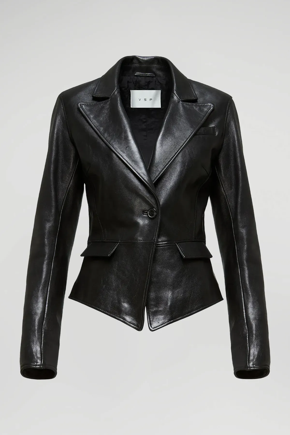 Opal - Black Leather Jacket - Image 4
