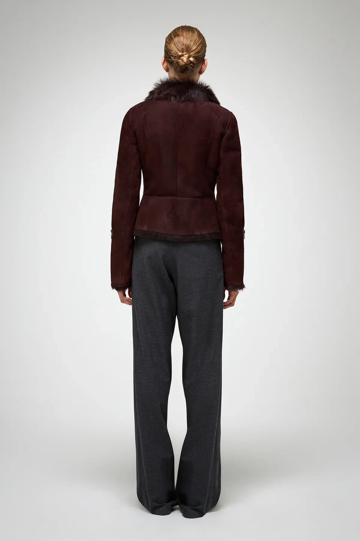 Renata - Toscana Cherry Shearling Jacket - Image 6