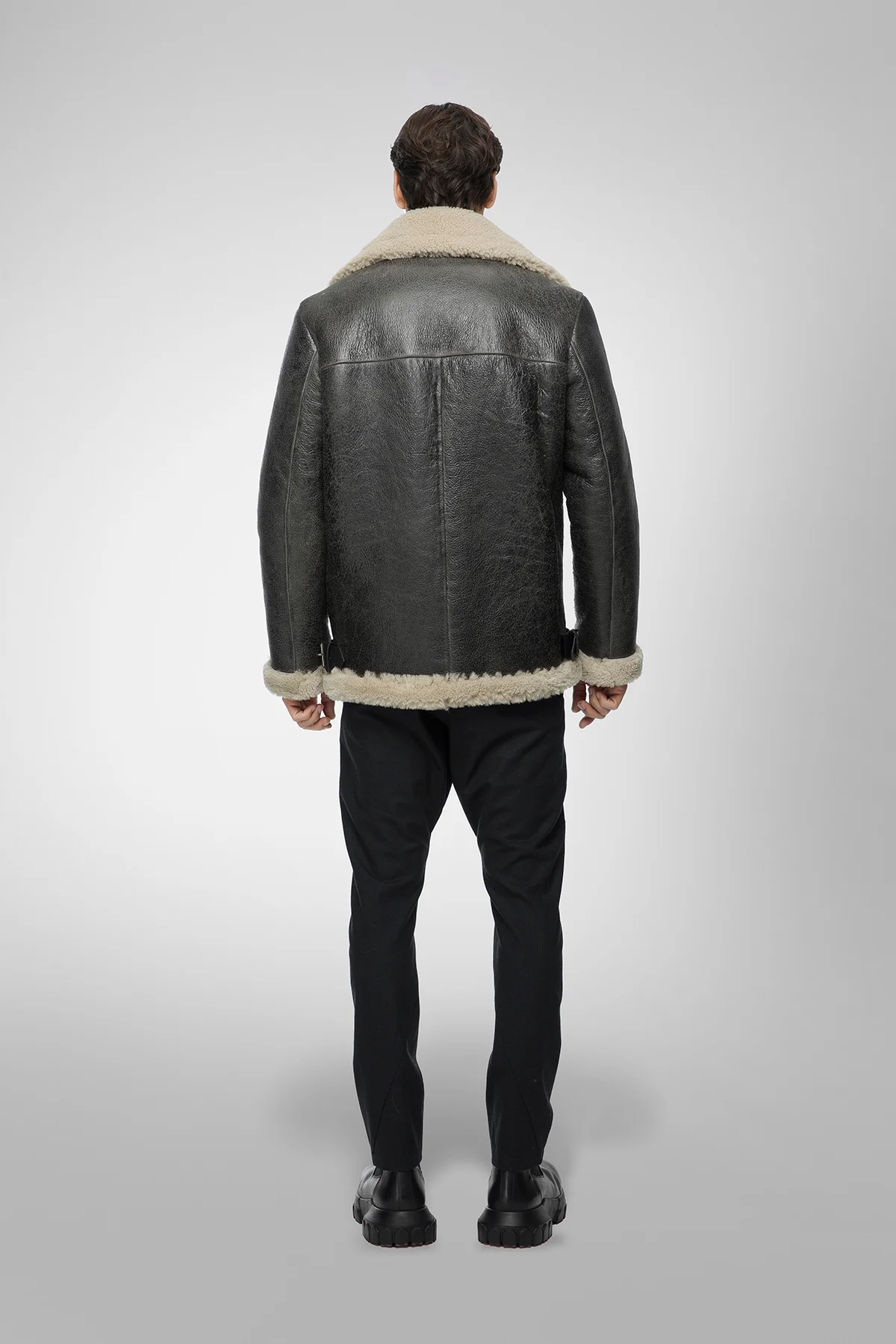 Rico - Anthracite Shearling Coat - Image 5