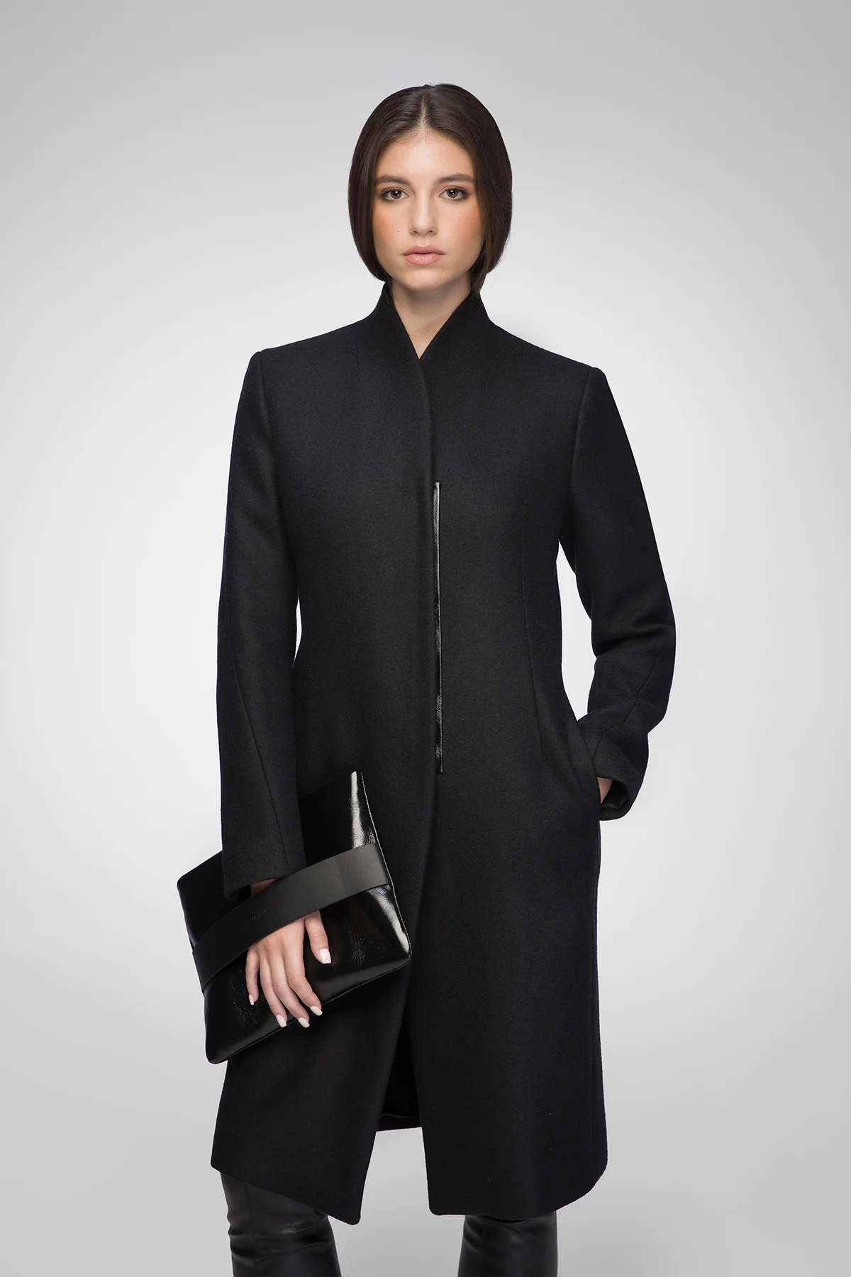 Rosen - Black Wool Coat - Image 3