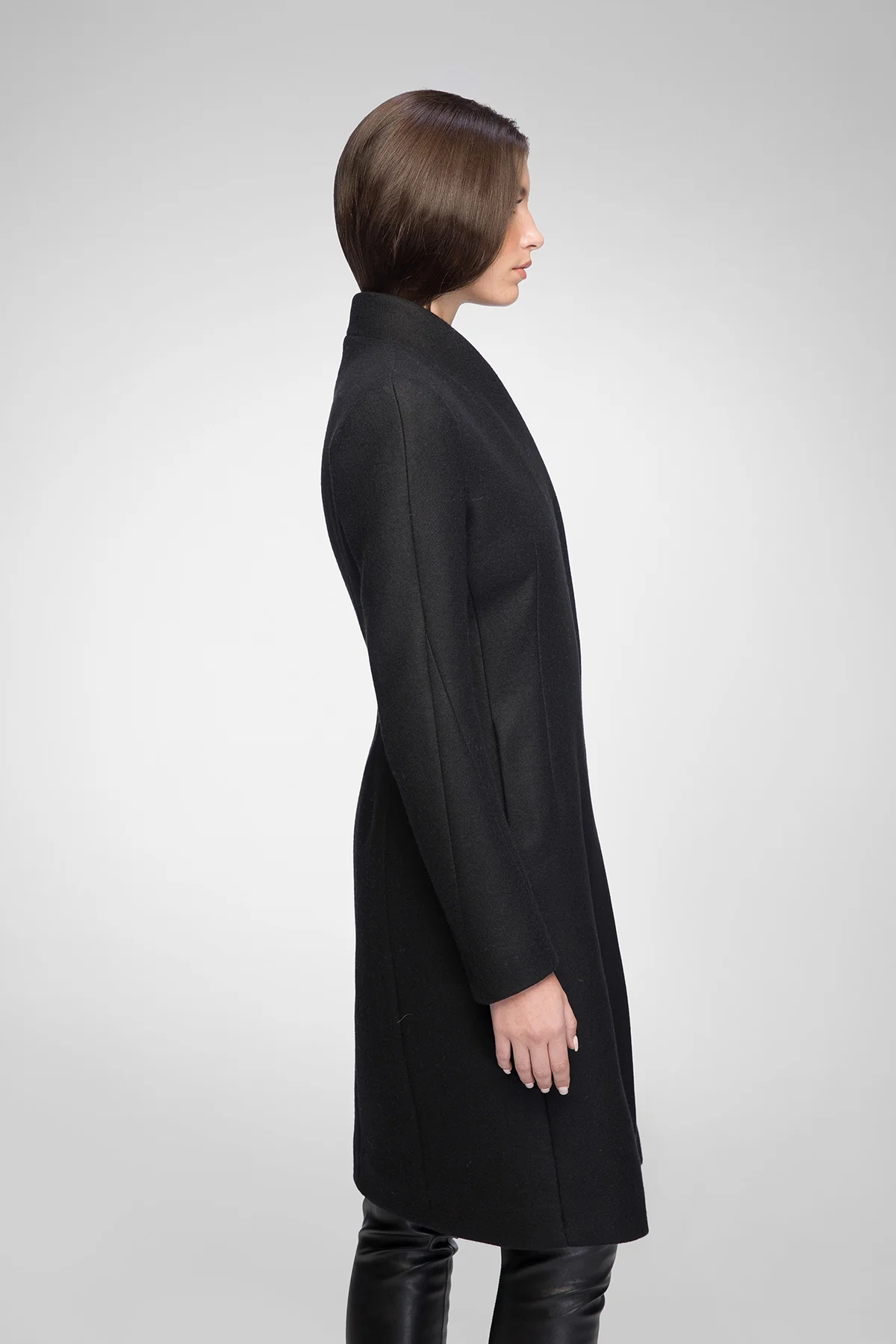 Rosen - Black Wool Coat - Image 5