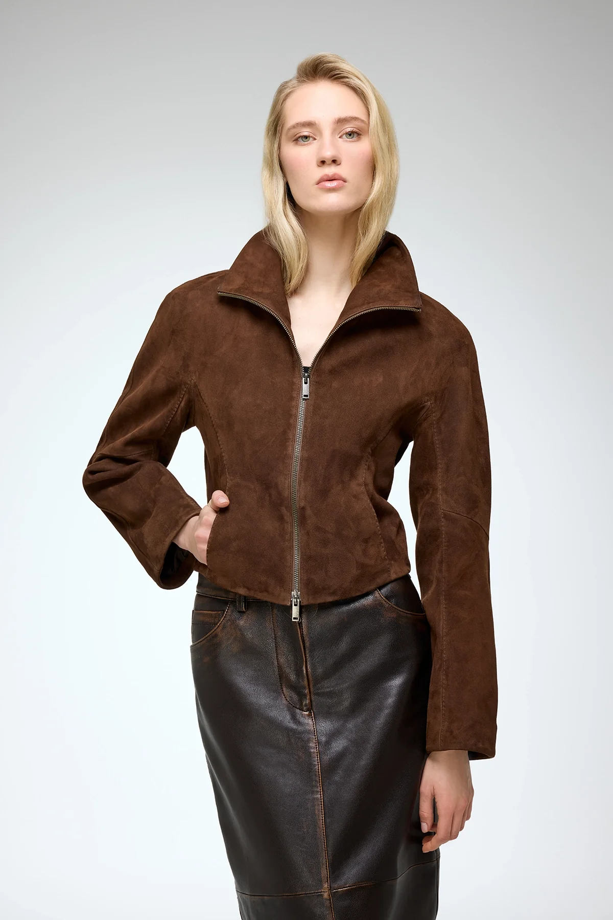 Serra - Tobacco Leather Jacket - Image 4