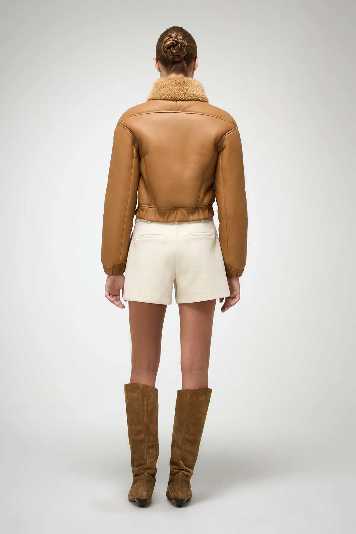 Sheela - Beige Shearling Jacket - Image 7