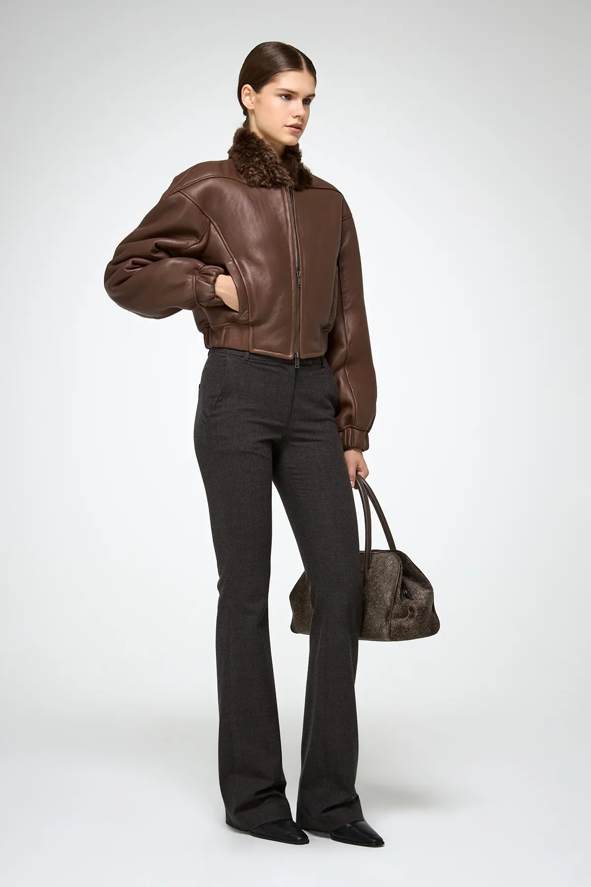 Sheela - Brown Shearling Jacket - Image 6